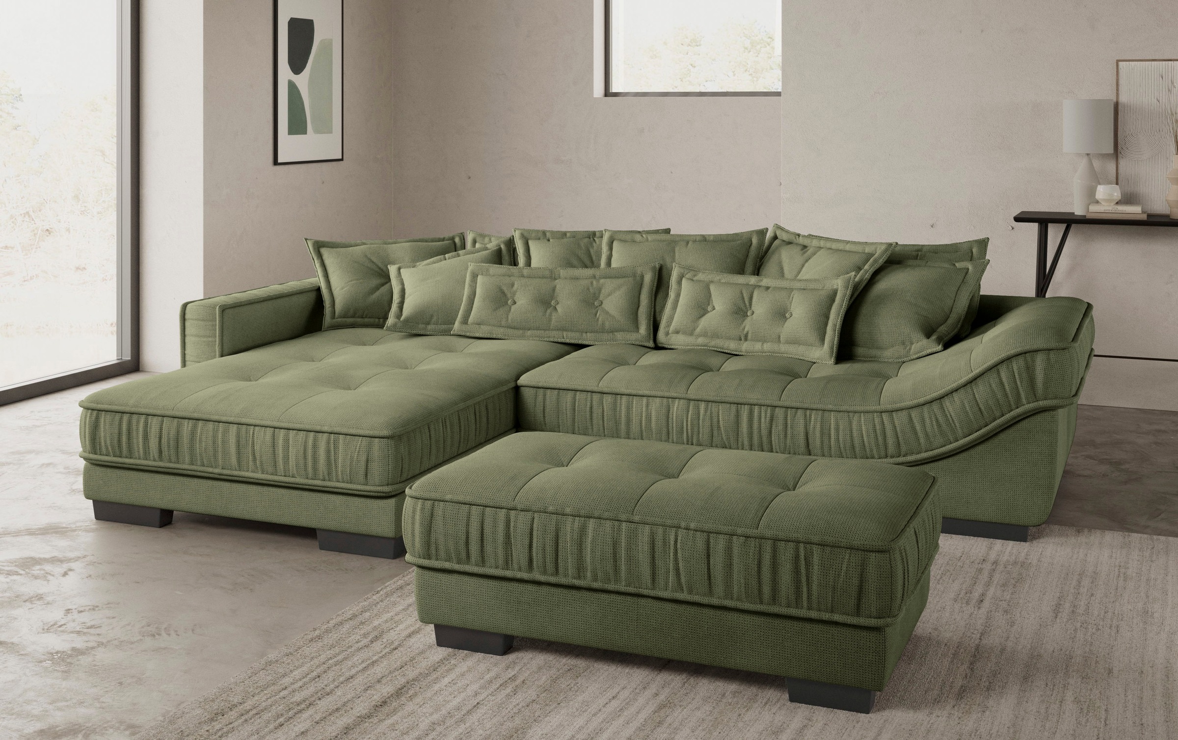 Mr. Couch Ecksofa »Diwan II DuraFlex L-Form«, DuraFlex-Kaltschaumpolsterung, bis 140 kg, 4 Bezugsqualitäten