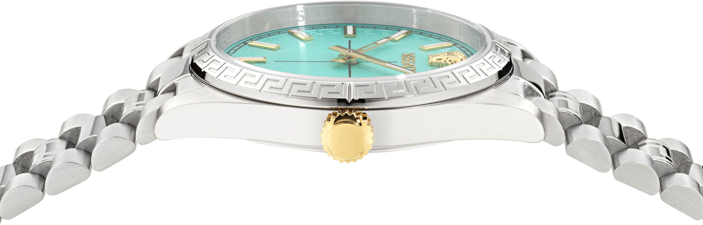 Versace Quarzuhr »MILLENYIUM LADY«, Armbanduhr, Damenuhr, Swiss Made, Edelstahlarmband, analog