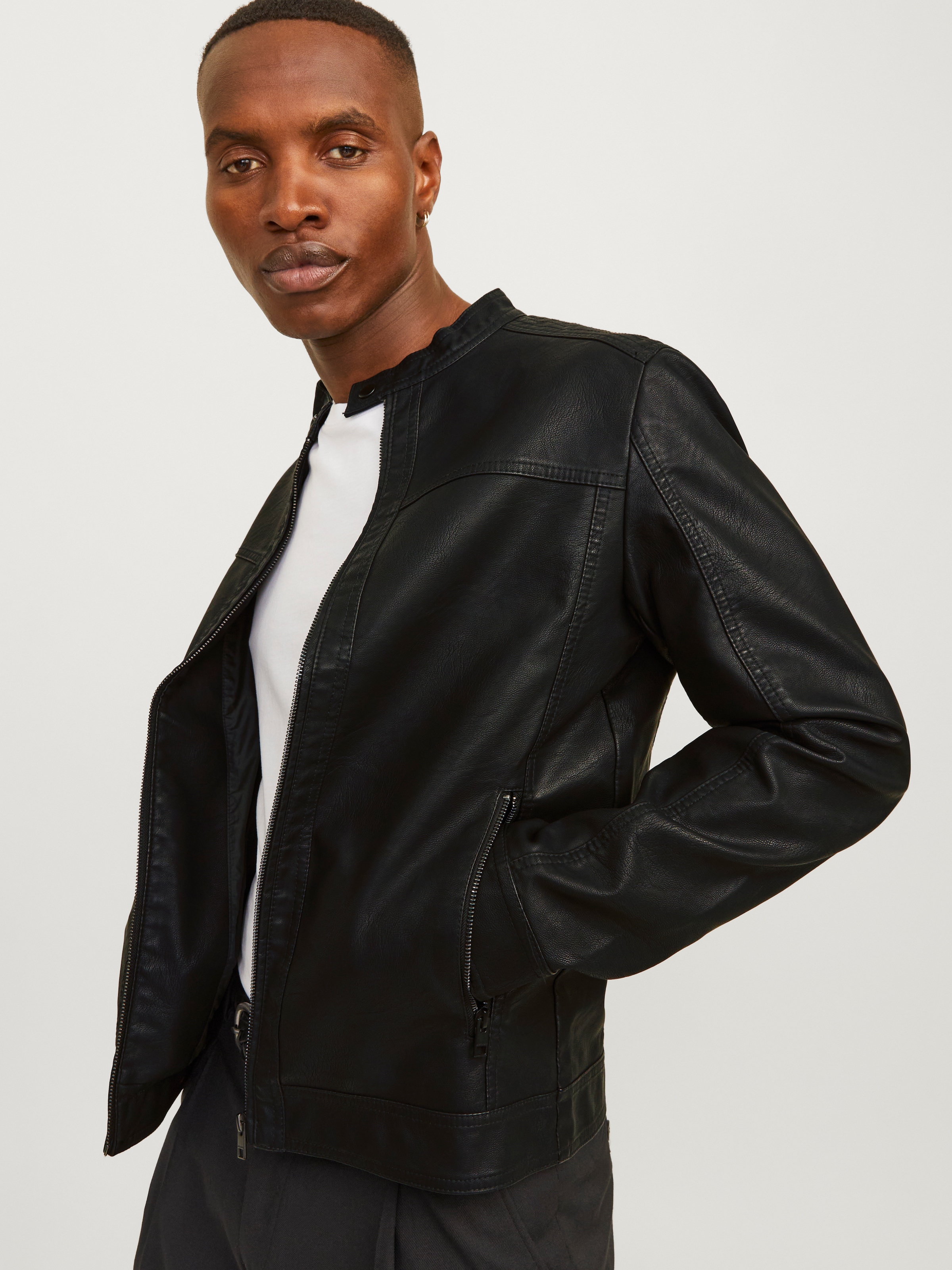 Jack & Jones Lederimitatjacke »JJEWARNER JACKET NOOS«