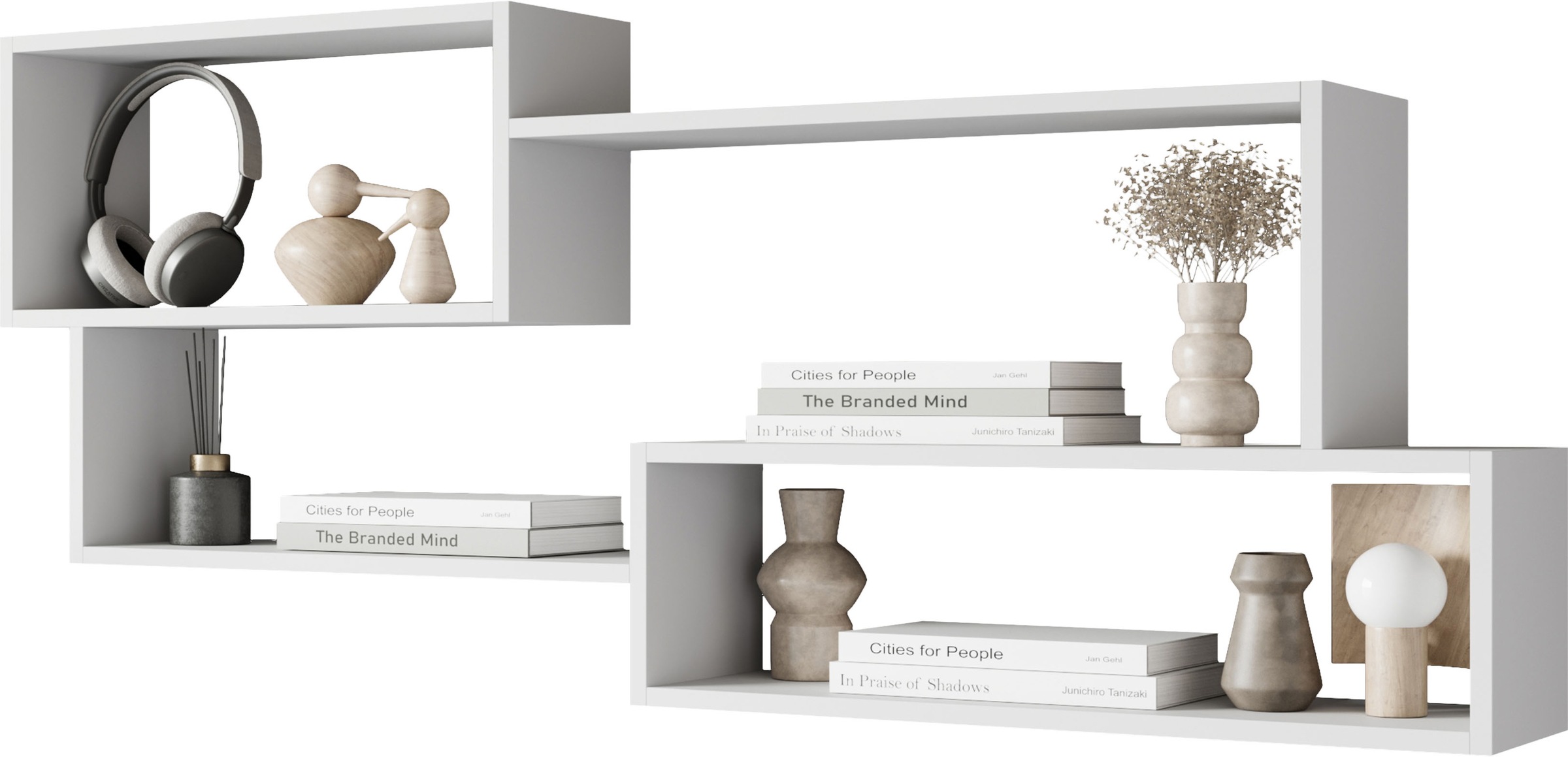 INOSIGN Wandboard »Wandregal Trio 005«, (1 St.), Ideal als Bücherregal, Dekoregal oder Ablage im Büro