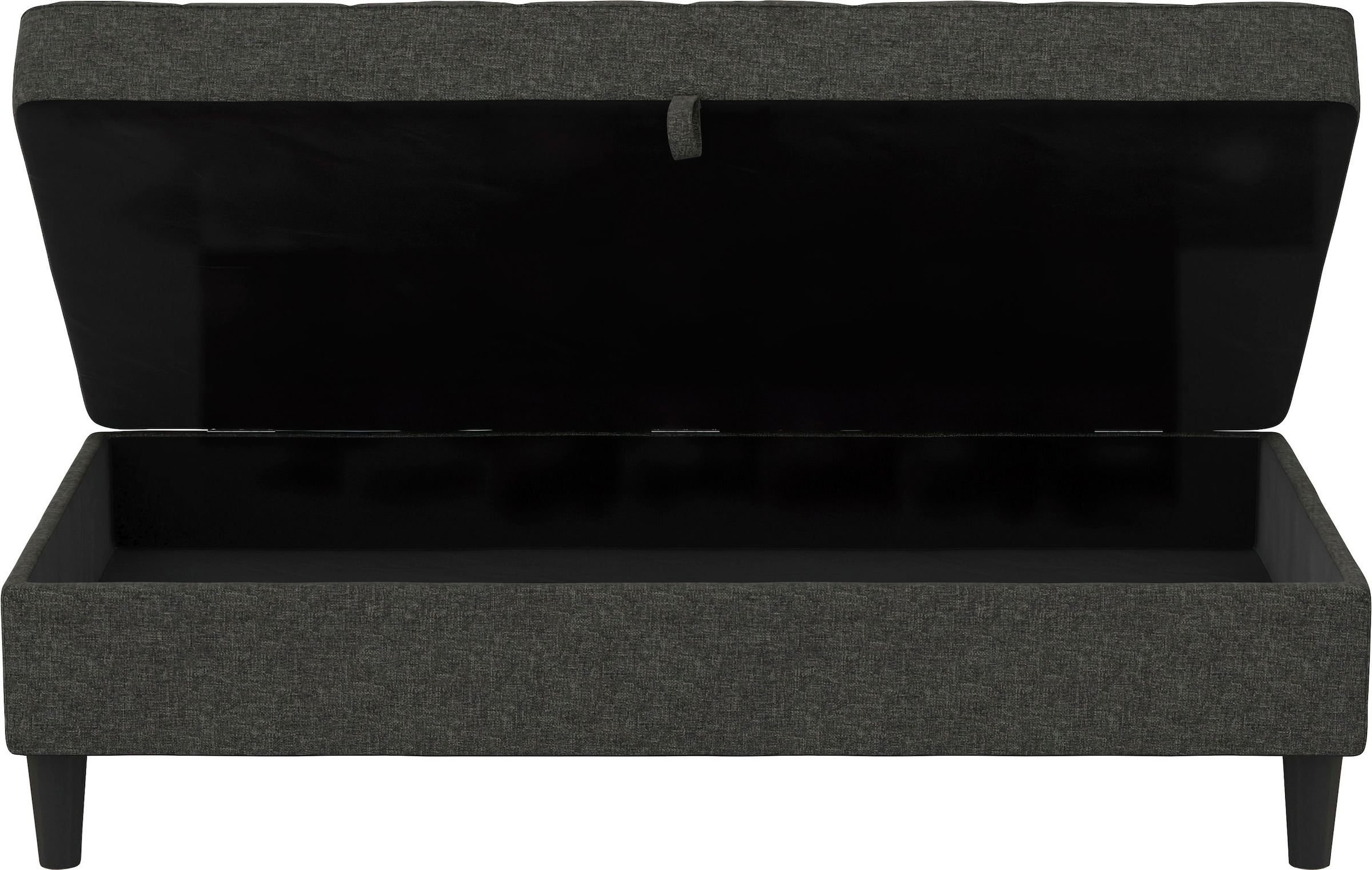 Dorel Home Stauraumhocker »Presley«, Polsterhocker mit Stauraum, frei im Raum stellbar, Sitzhöhe 43 cm
