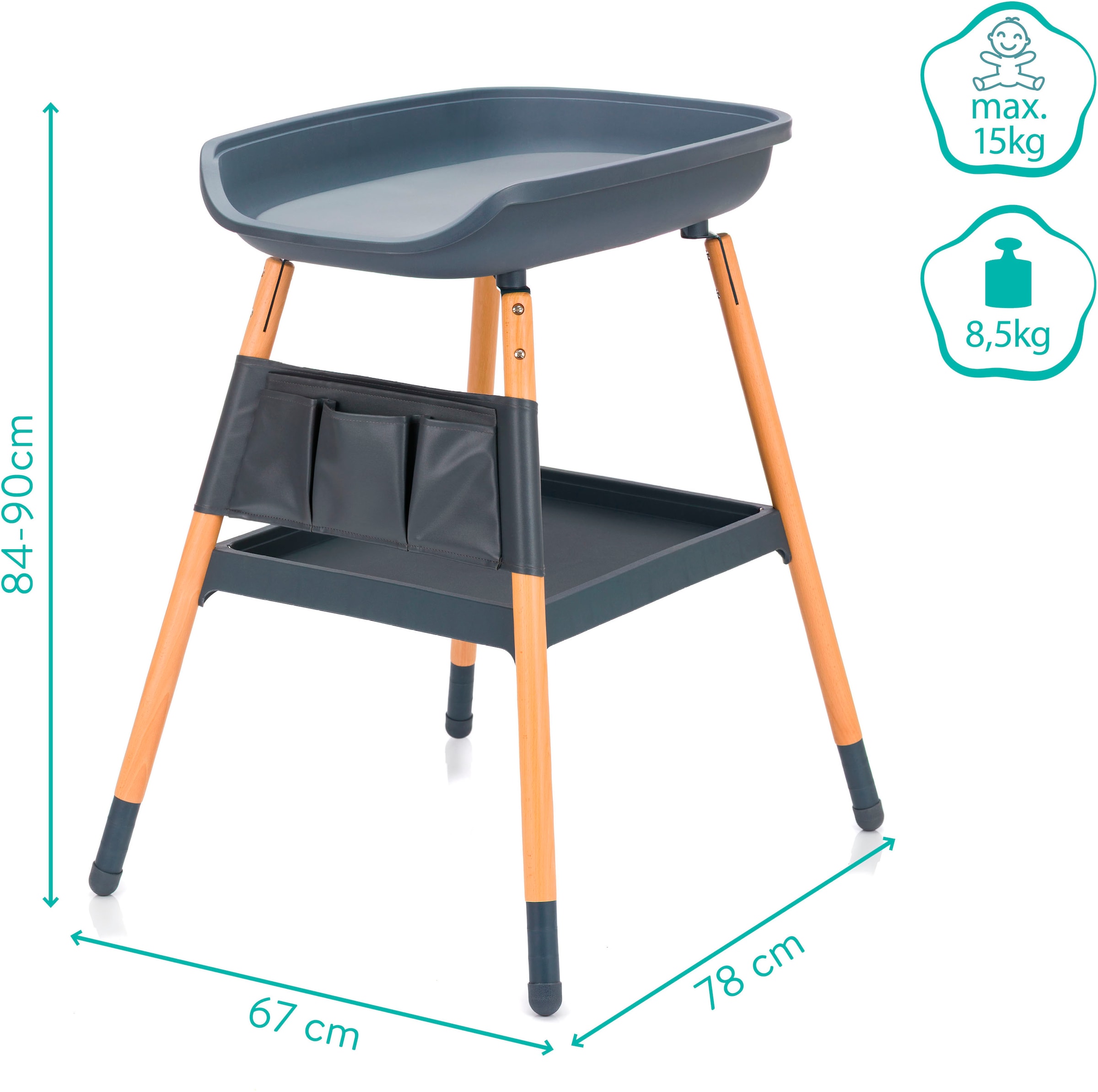 Fillikid Wickeltisch, 67 cm
