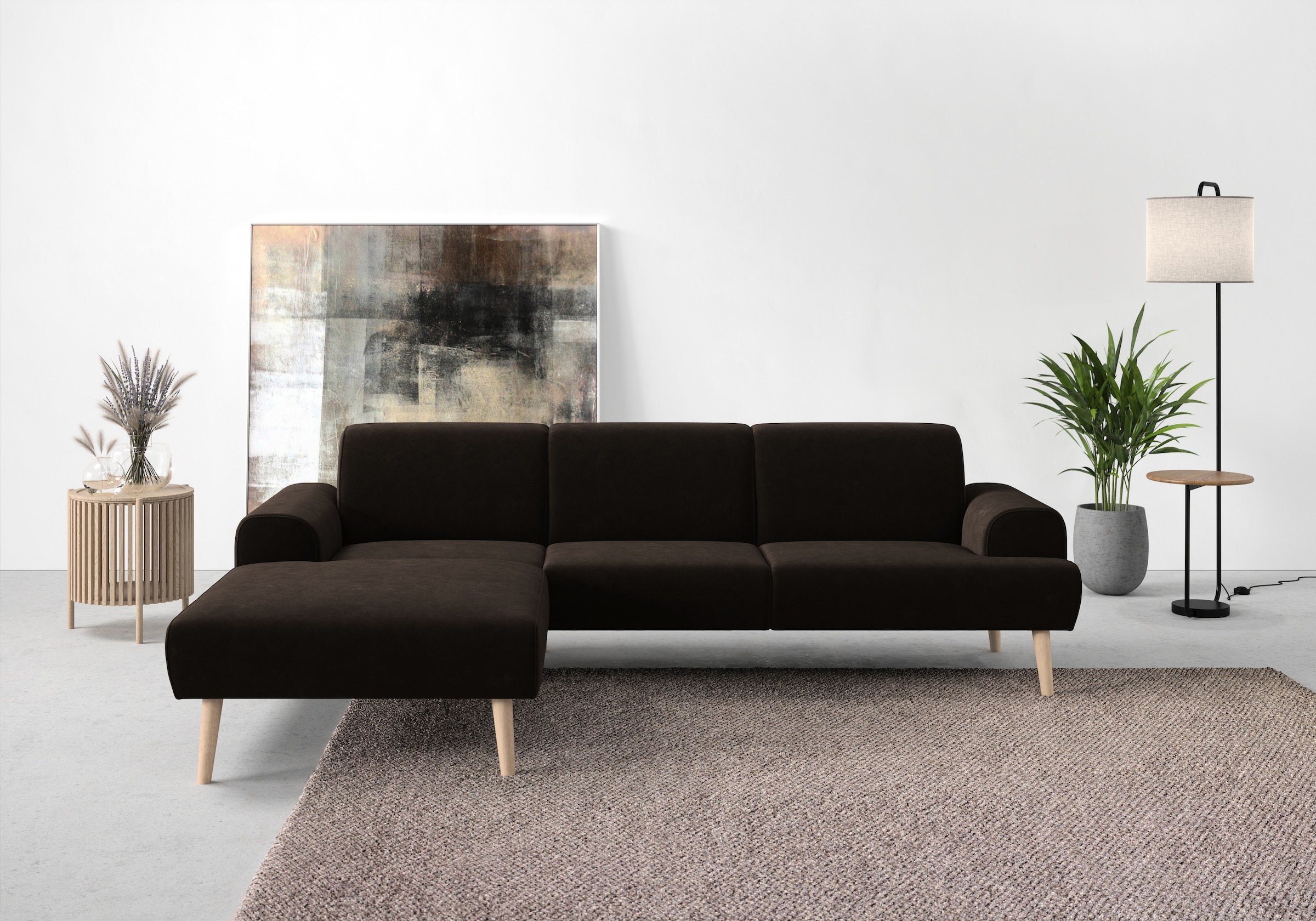 andas Ecksofa »Swift Scandic Design, Federkern für hohen Sitzkomfort, L-For günstig online kaufen