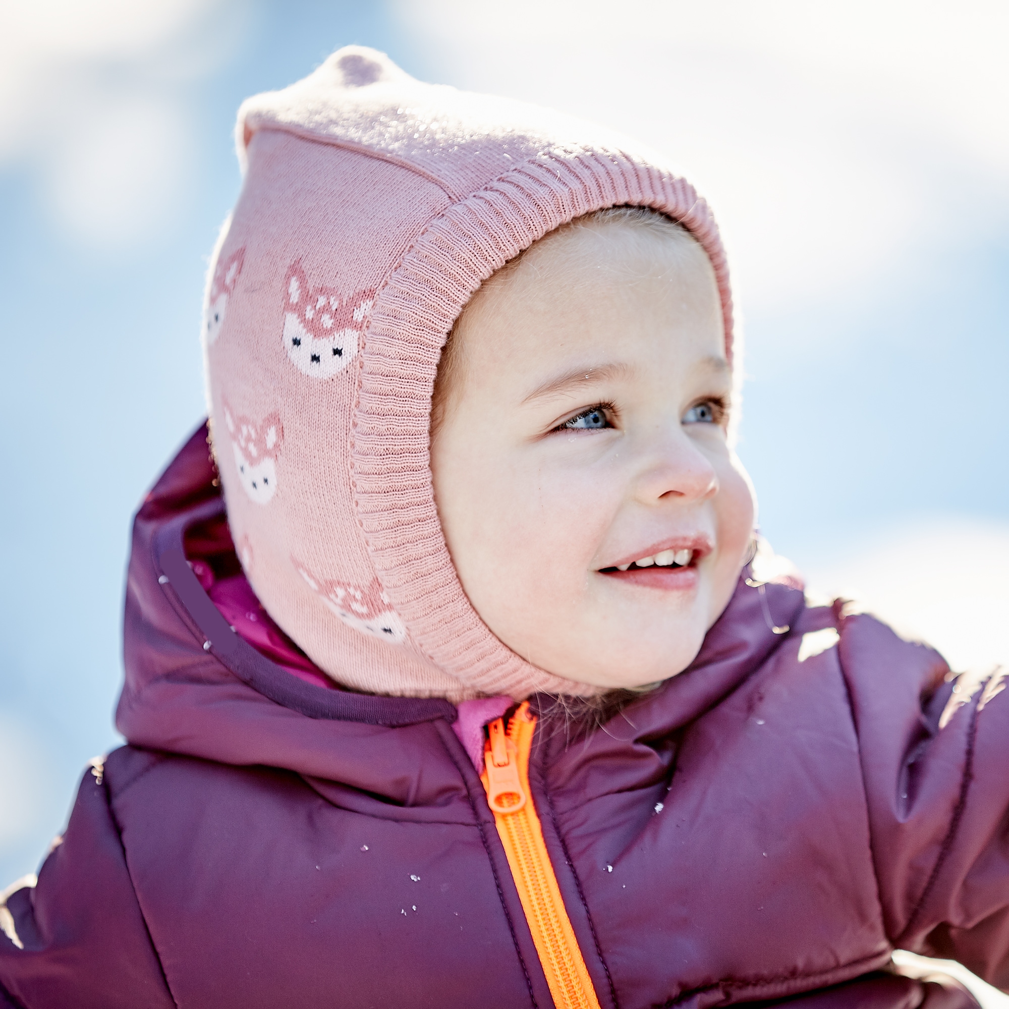 MAXIMO Schlupfmütze Baumwolle, doppelt gestrickt, Ausgenähtes Halsteil, kurzer Zipfel