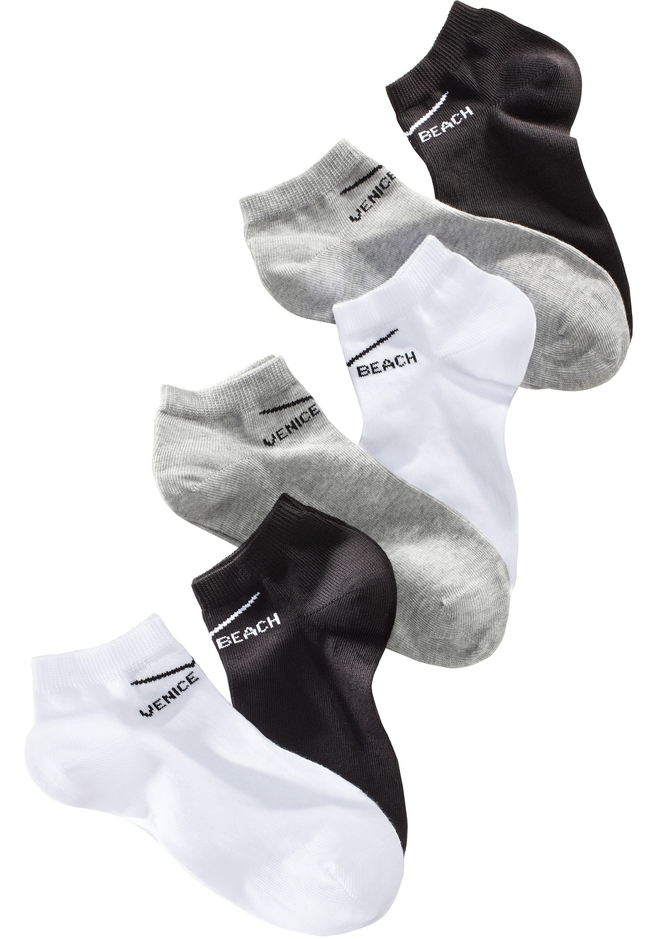 Venice Beach Sneakersocken, (Packung, 6 Paar), perfekte Passform durch LYCRA-Anteil