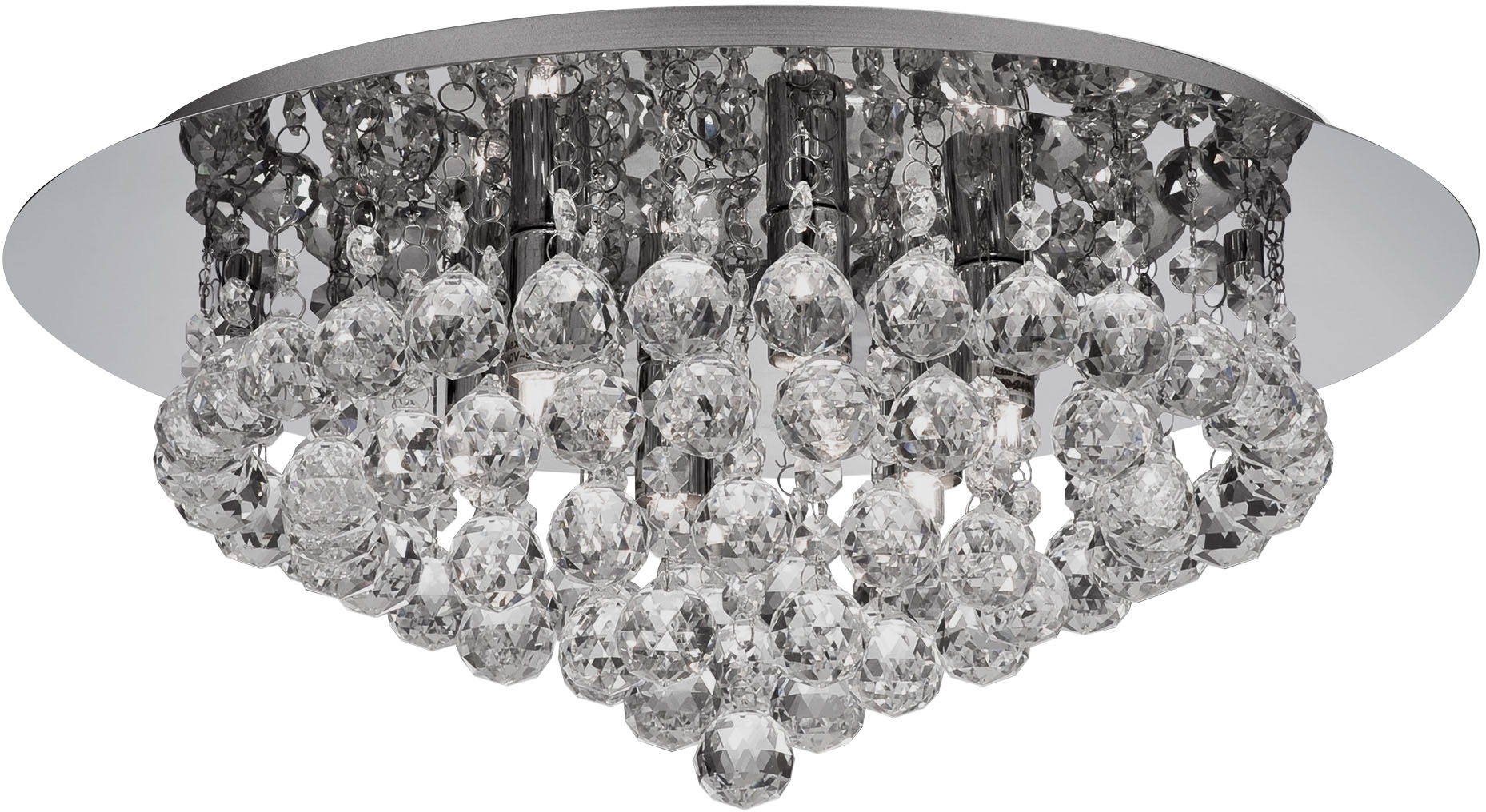 Searchlight Deckenleuchte »Hanna 6Lt Flush  - Chrome Metal & Clear Crystal« G9 1 Stk.