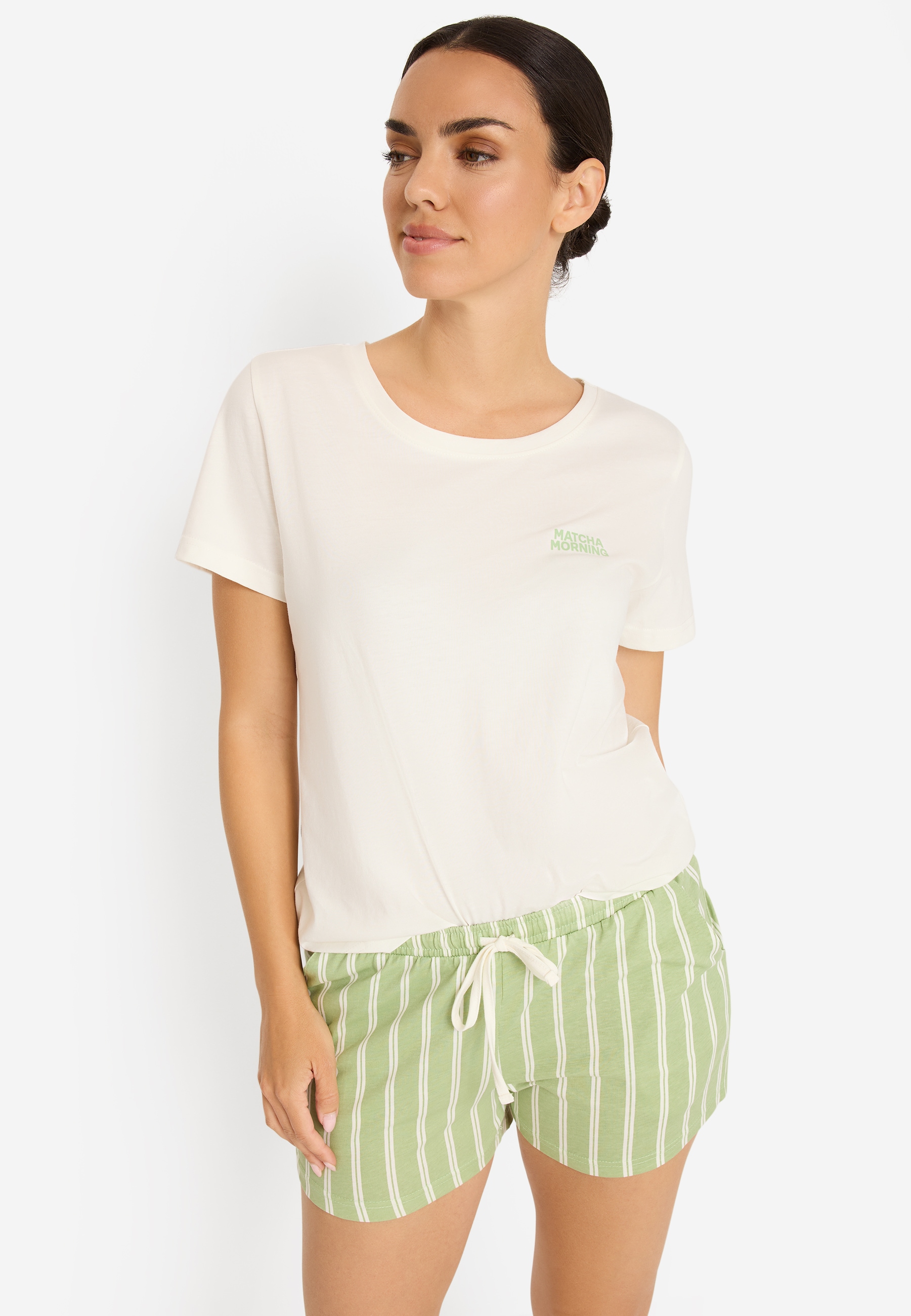 LSCN by LASCANA Shorty Set, 2 mit Front-und Back-Print