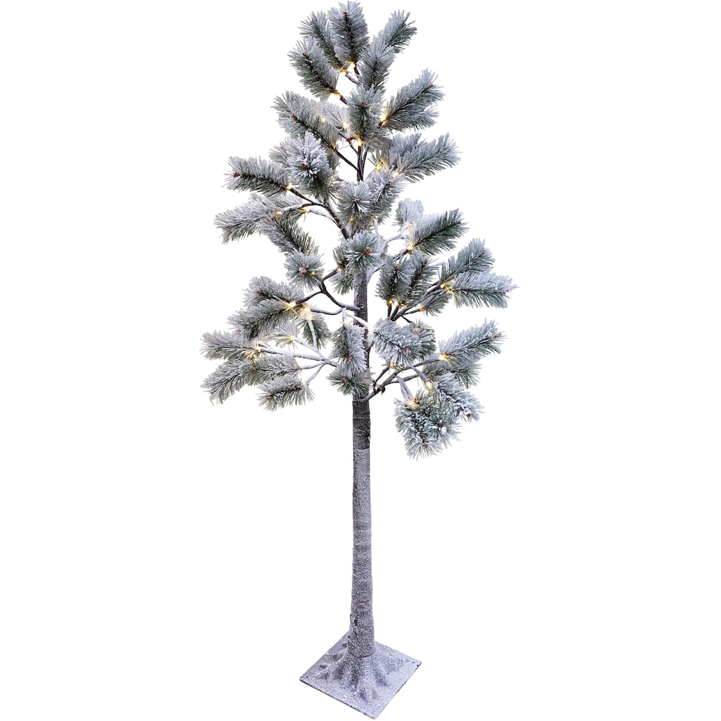 NOOR LIVING Dekolicht »LED Kieferbaum mit Schnee, Weihnachtsdeko aussen«