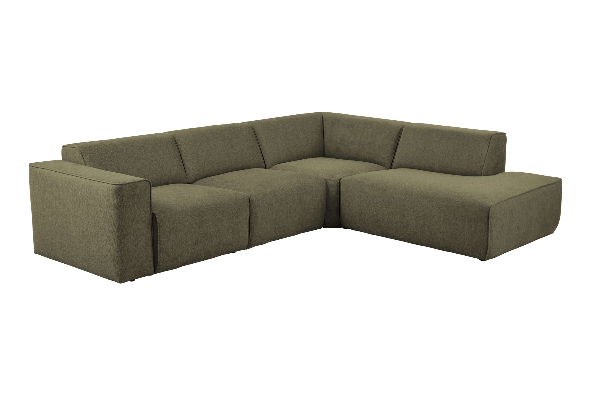 andas Ecksofa »Noord«, mit Kedernaht, in einem Soft-Touch Bezug