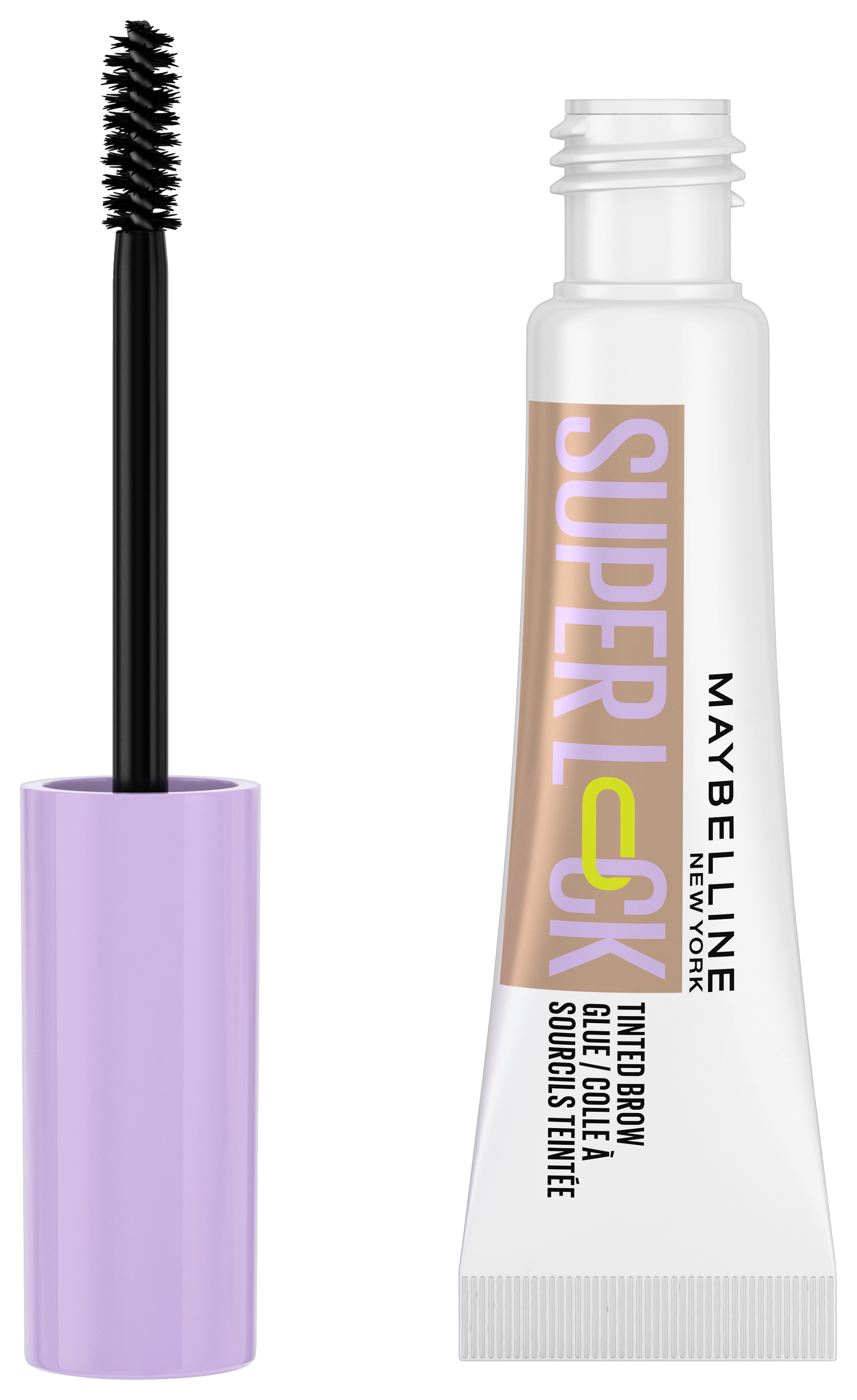 MAYBELLINE NEW YORK Augenbrauenpflege »SUPER LOCK BROW GLUE AUGENBRAUENGEL« fixiert, definiert, formt, setzt Highlights, wischfest