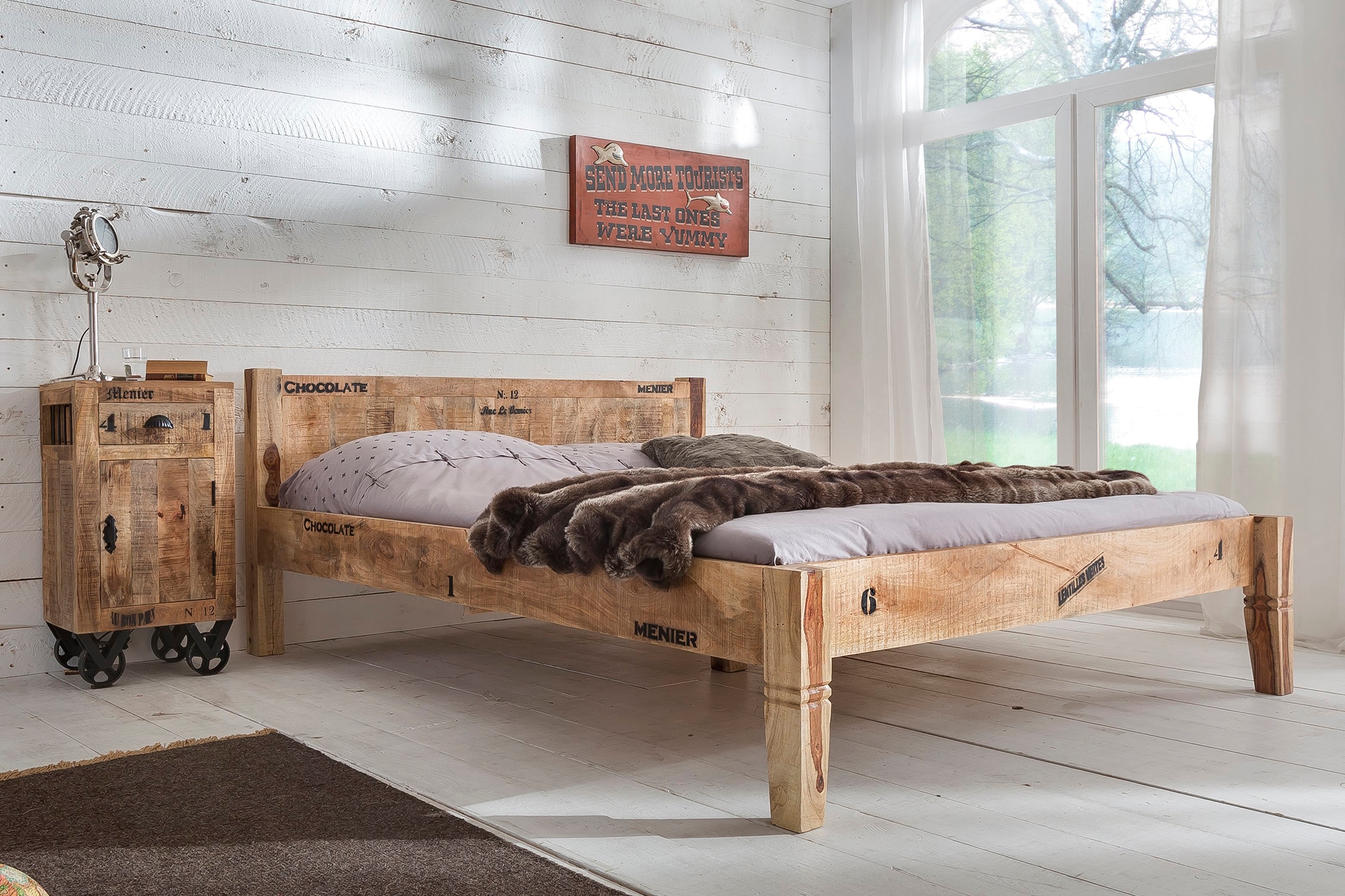 SIT Kommode »Rustic«, mit schwarzem Aufdruck im Industrial-Stil