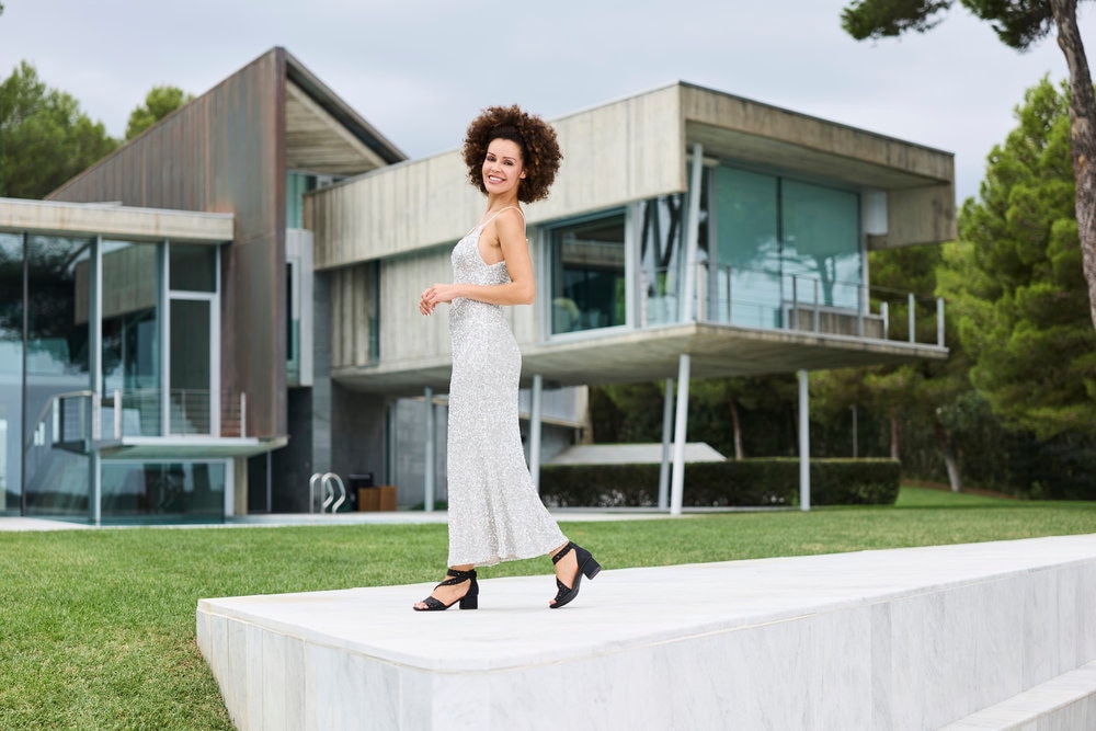 Rieker Sandalette  Festtagsschuh, Blockabsatz, mit praktischem Klettverschluss