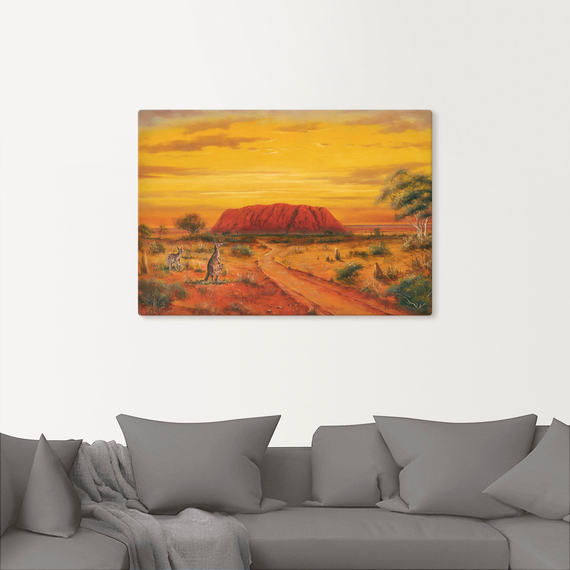 Artland Leinwandbild »Australisches Tal«, Australien, (1 St.), auf Keilrahmen gespannt