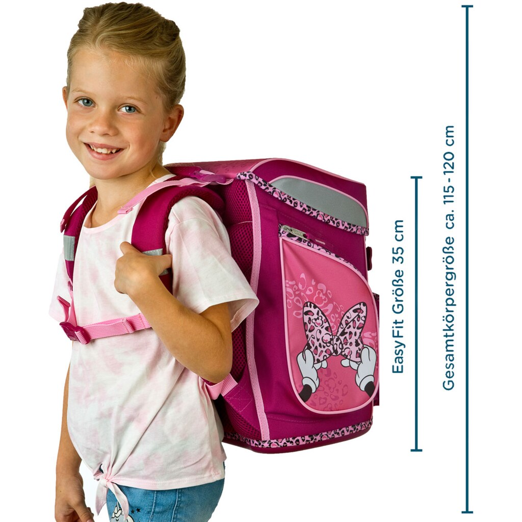 Scooli Schulranzen »EasyFit, Minnie Mouse Happy Girl, Pink«, Reflektoren