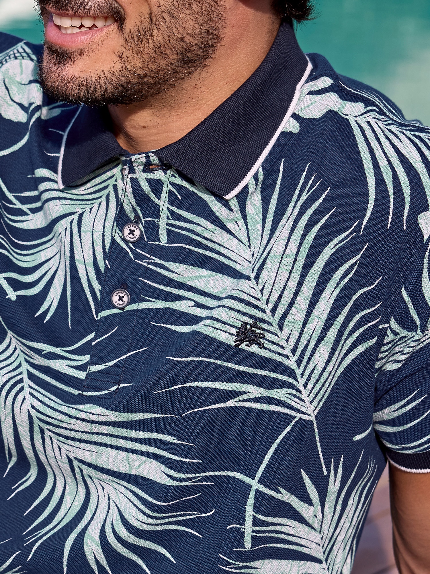 LERROS Poloshirt »LERROS Modisches Poloshirt, sommerlich gemustert«