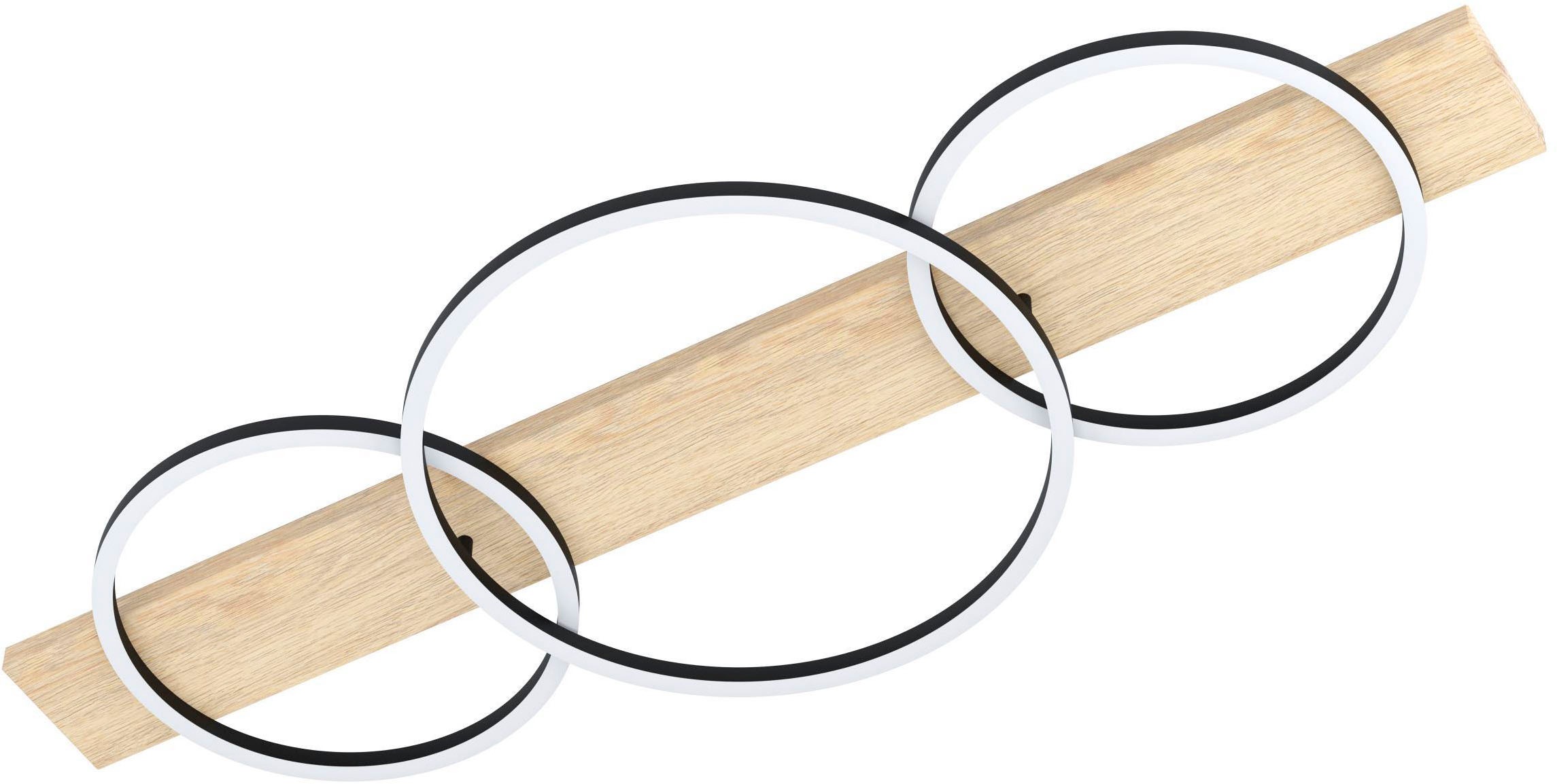 EGLO Deckenleuchte »Boyal Deckenlampe, FSC zertifiziert, Flurlampe, Wohnzim günstig online kaufen