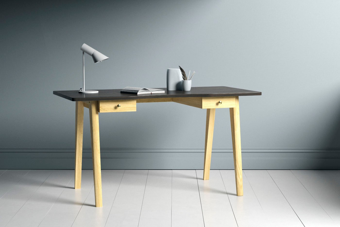 Woodman Schreibtisch »Nice« B/T/H: 140/70/75 cm, im skandinavian Design, Ti günstig online kaufen
