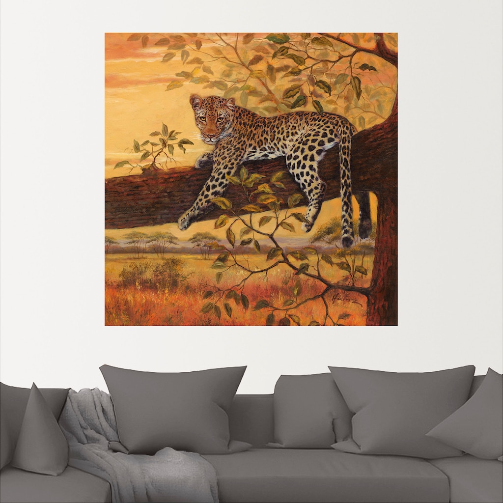 Artland Wandbild »Ruhender Leopard«, Wildtiere, (1 St.)