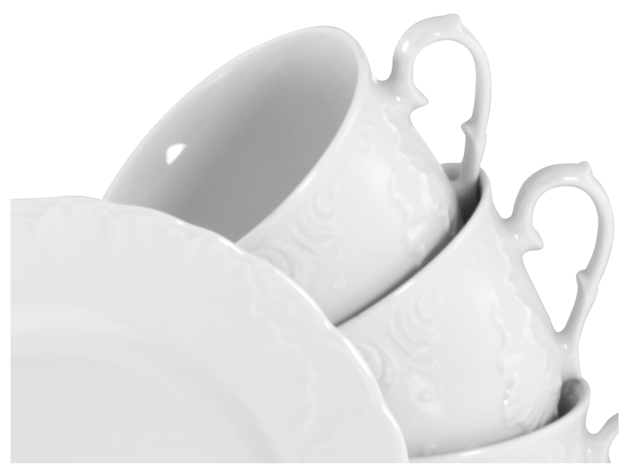 CreaTable Kaffeeservice »Rokoko, Service 18-tlg.« Daily Use, Zeitlos