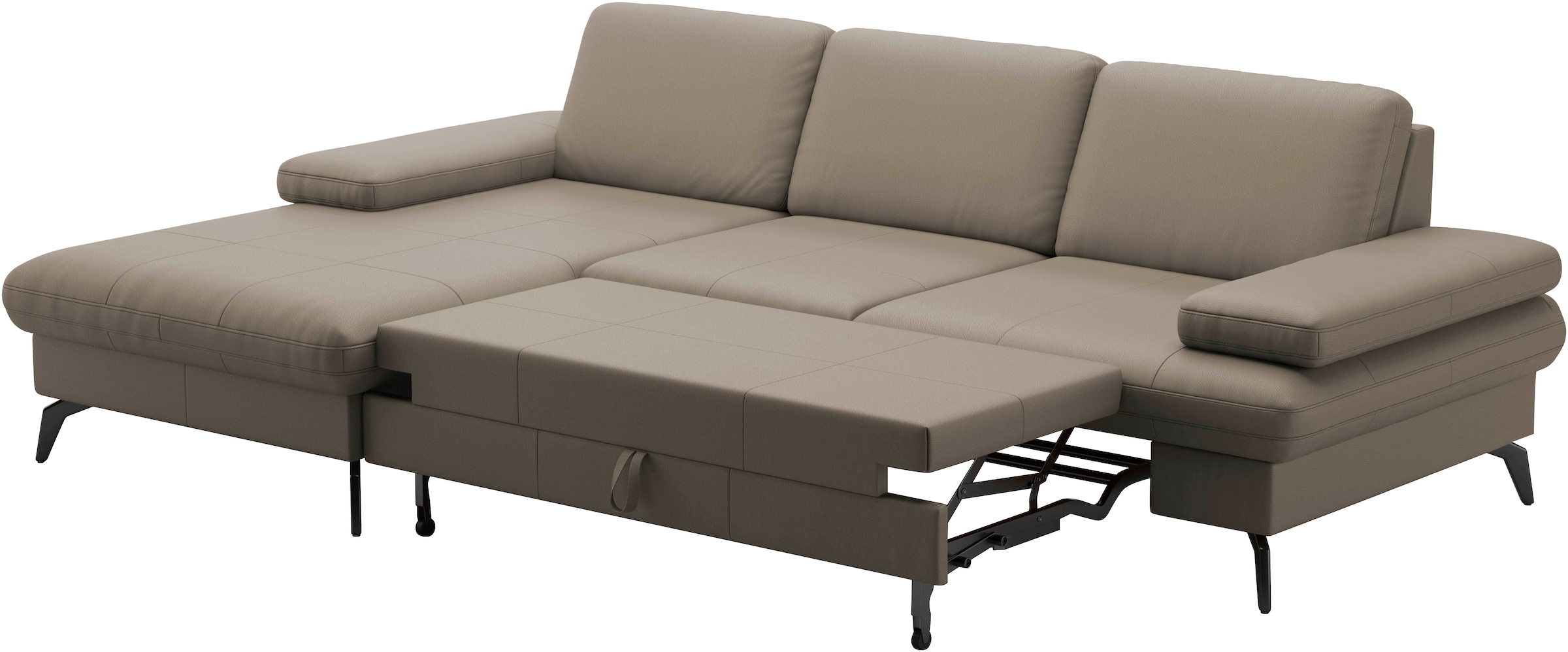 sit&more Ecksofa »Morris L-Form, inkl. Sitztiefenverstellung«, wahlweise mit Armteilverstellung, Bettfunktion & Bettkasten