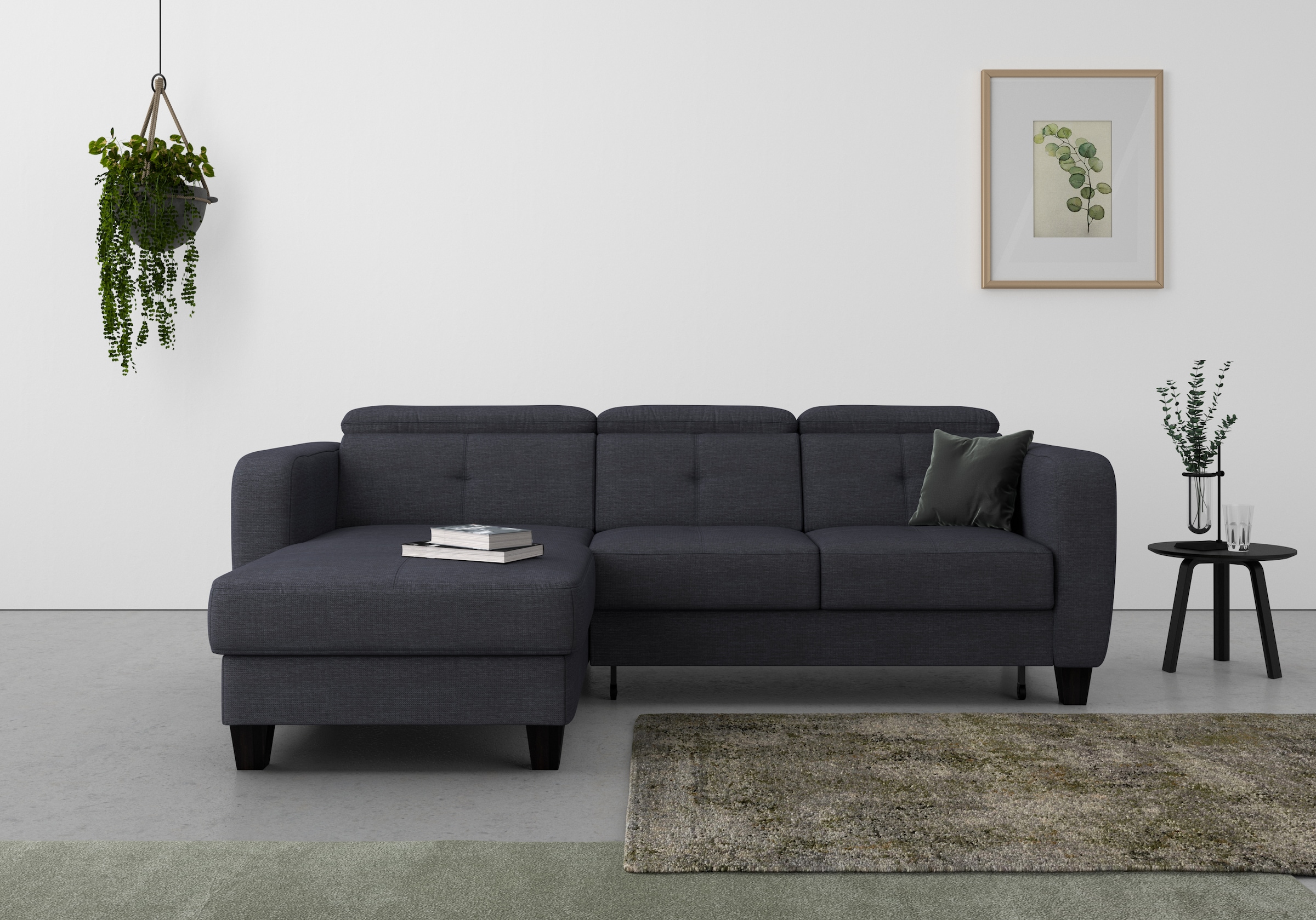 sit&more Ecksofa »Belluci L-Form«, inklusive Federkern, wahlweise mit Bettf günstig online kaufen