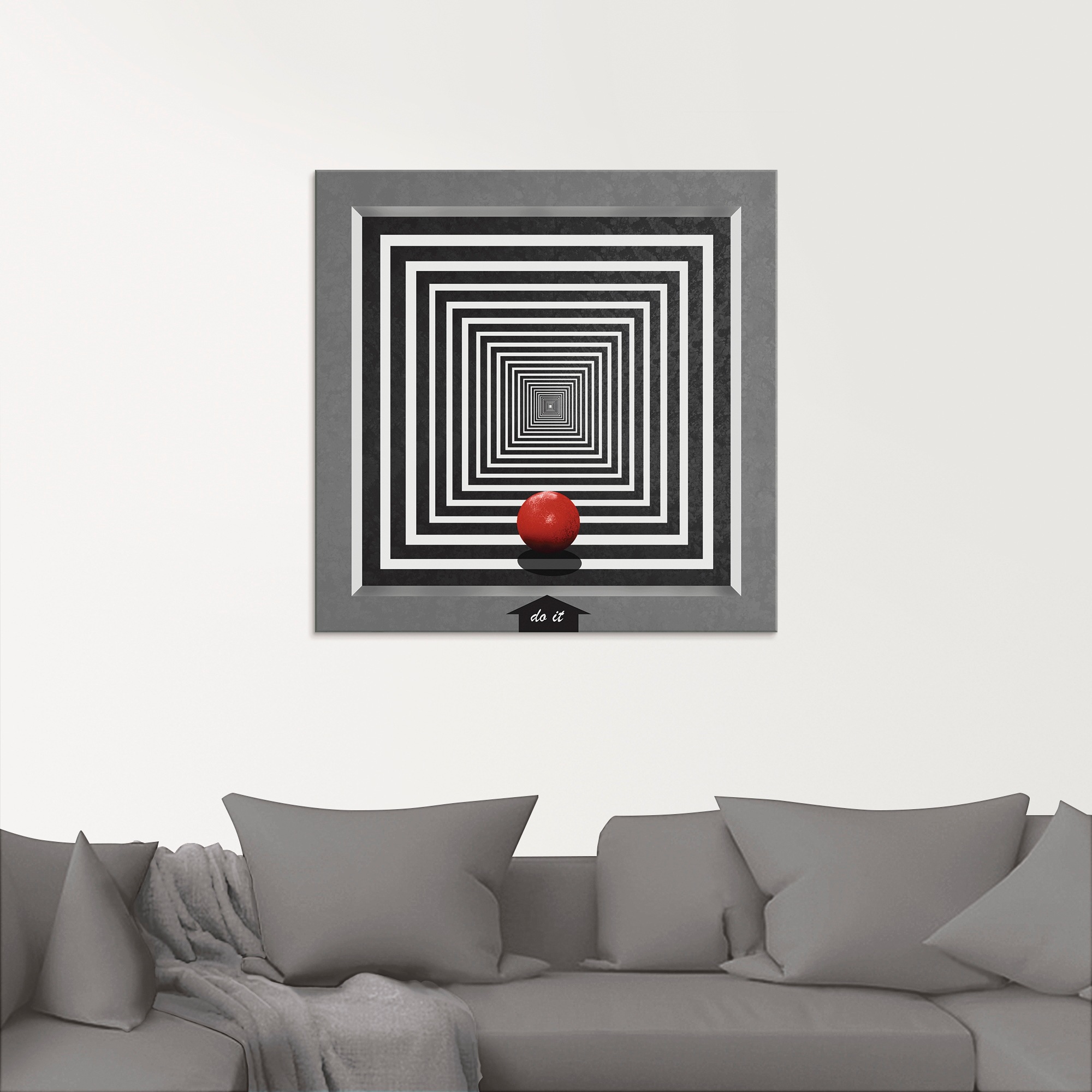 Artland Glasbild »Mach es«, Muster, (1 St.), in verschiedenen Größen