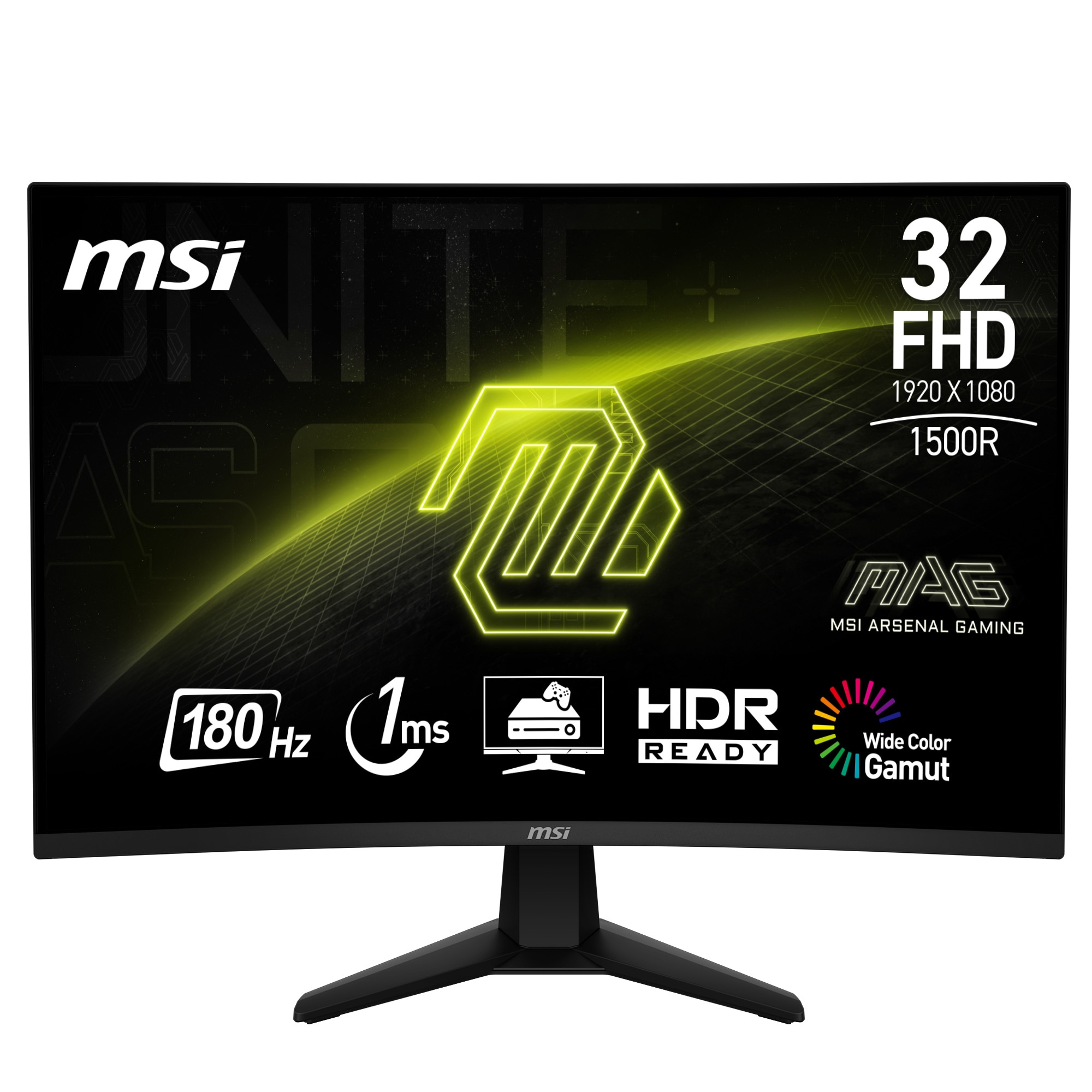GAMEMAX PC-Komplettsystem »MegaDeal Gaming-PC-Set Black Hole«, (inkl. Maus, Tastatur), Windows 11 + MSI MAG 32C6 Curved-Monitor, 80cm (32")
