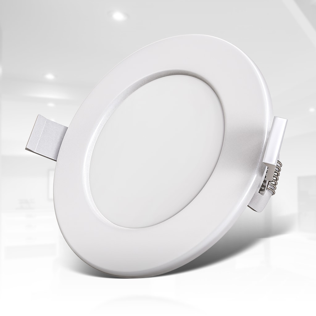 B.K.Licht LED Einbaustrahler, LED-Modul, Warmweiß, LED Einbauspots Bad Strahler Einbauleuchten weiß dimmbar Deckenspots IP44