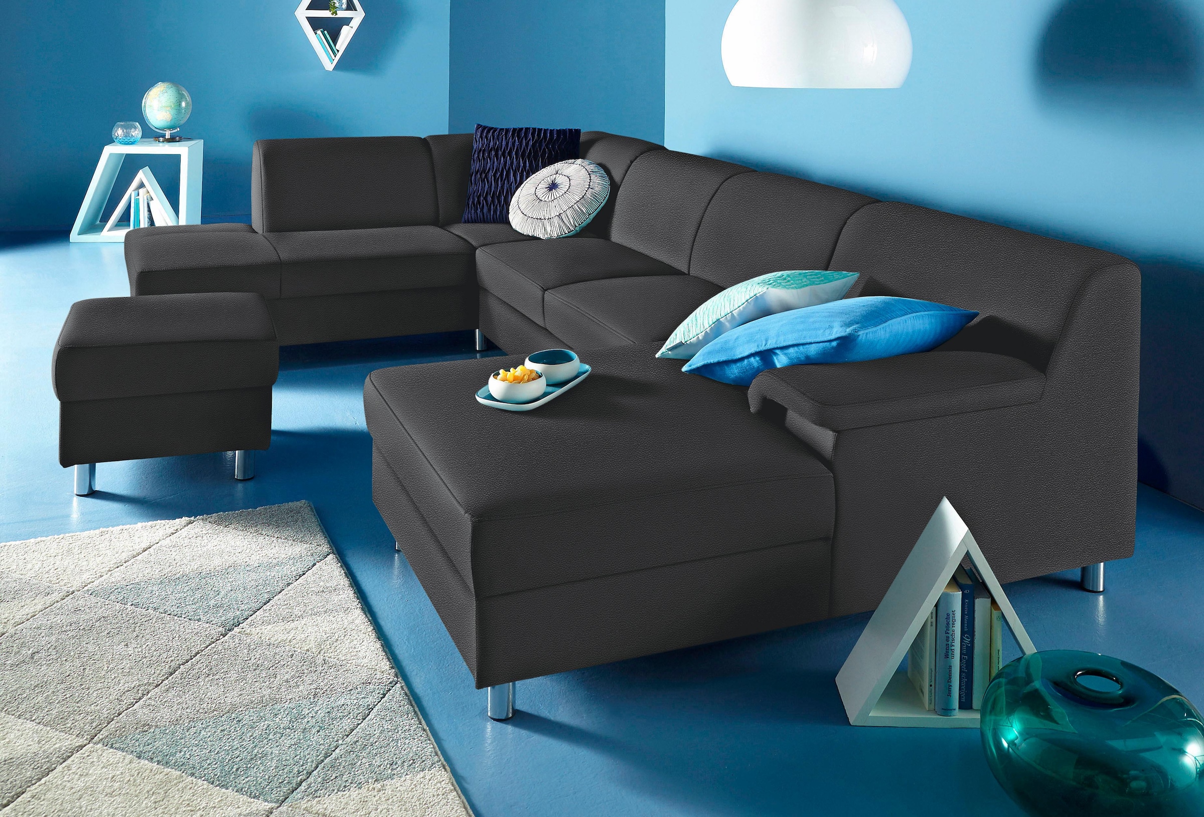 Home affaire Wohnlandschaft »Jamie, zeitloses Design, fester Sitzkomfort, v günstig online kaufen