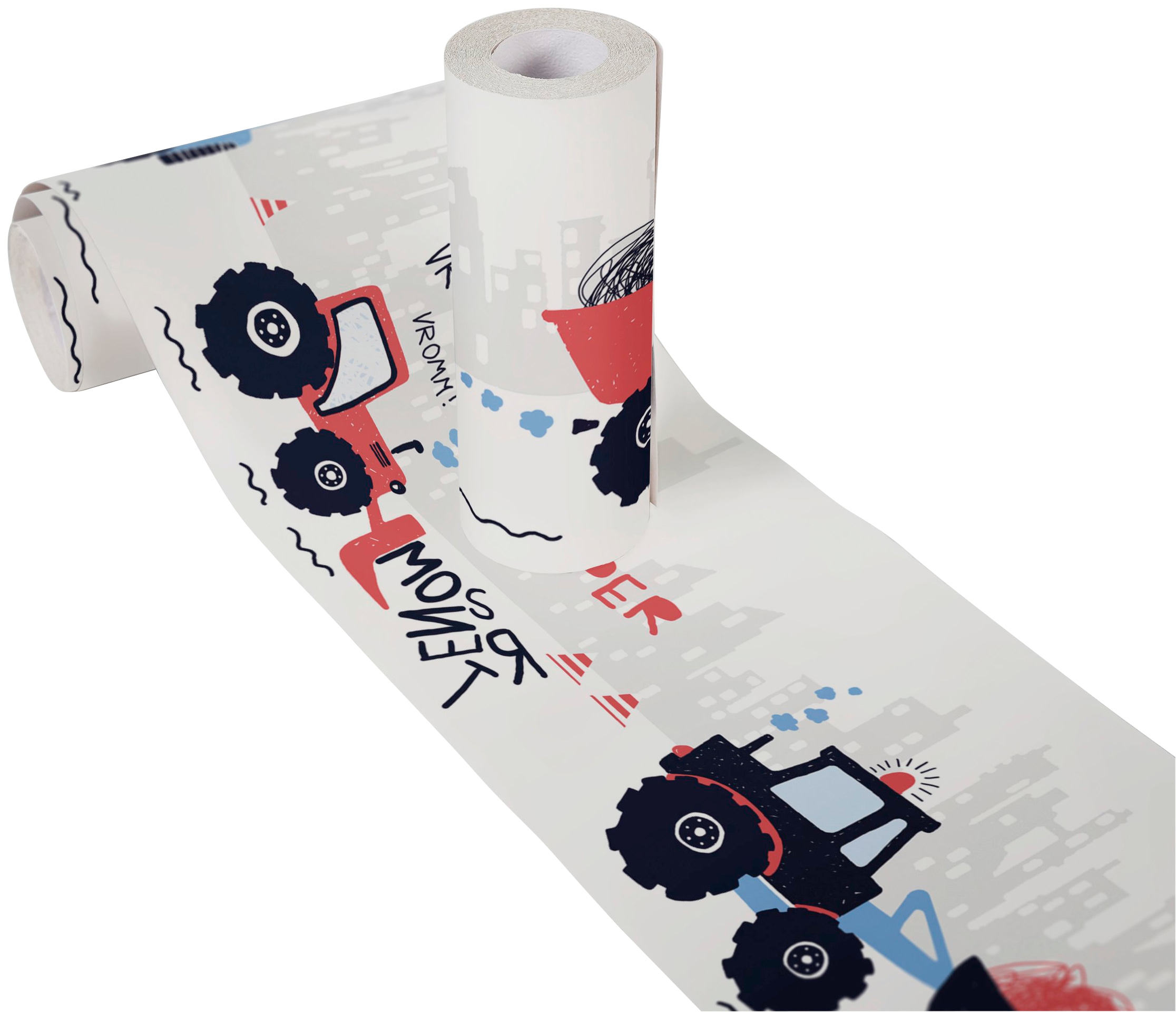 A.S. Création Bordüre »Super Tractor«, Motiv-abstrakt-naturalistisch, Papier Wand Schräge Tür Borte Wohnzimmer Schlafzimmer Küche Flur Optik