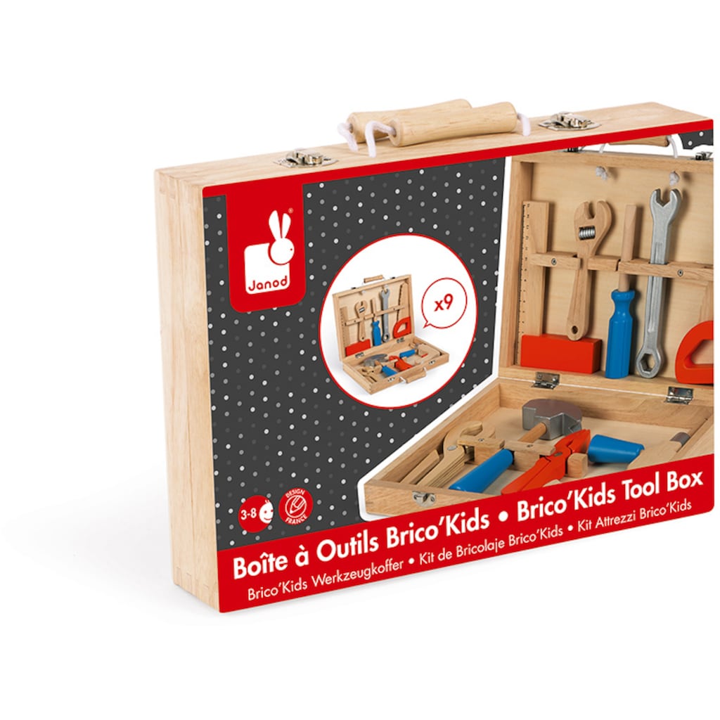 Janod Spielwerkzeugkoffer »Brico'Kids«, (Set, 9 tlg.)