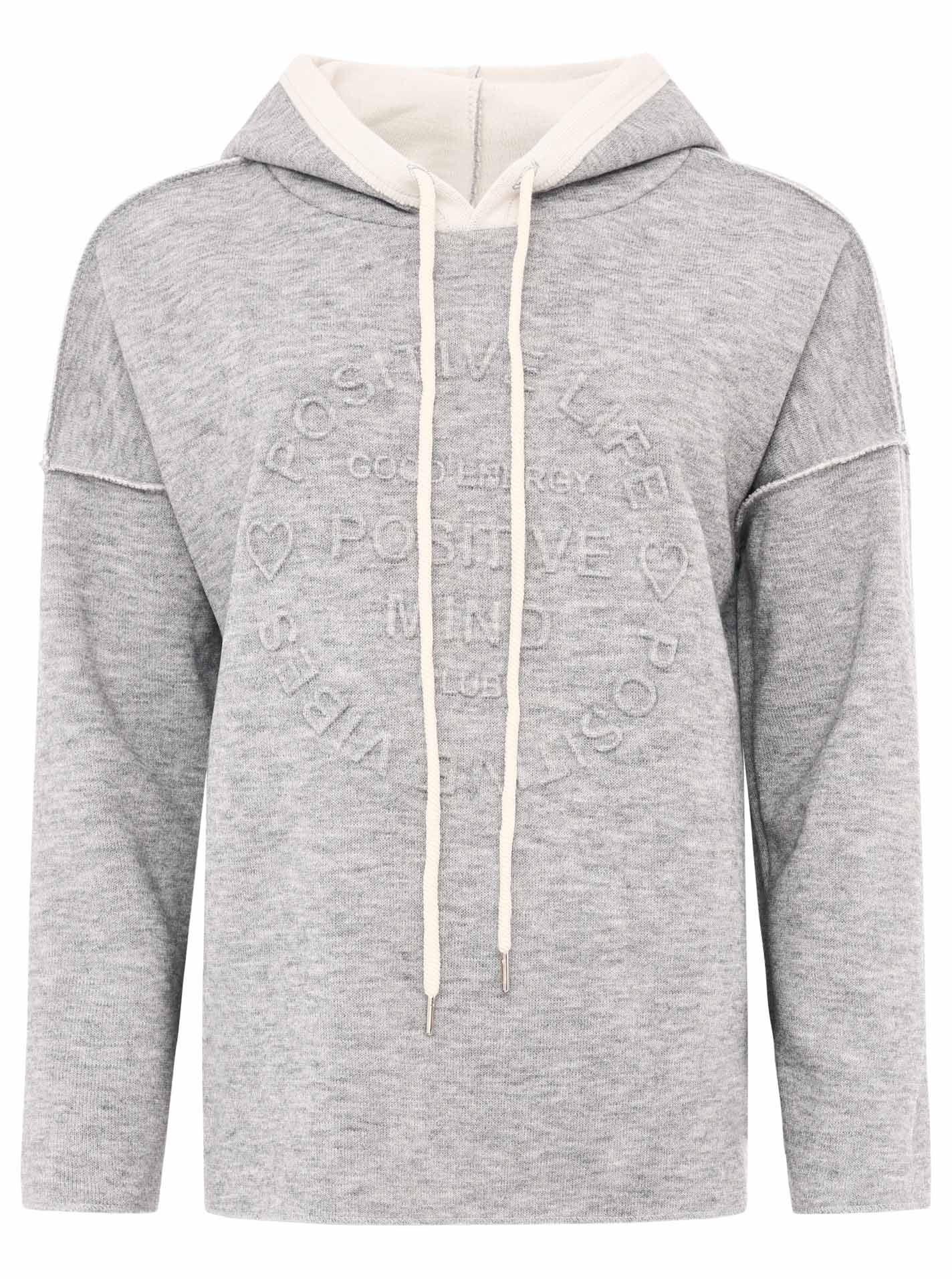 Zwillingsherz Hoodie »"Positive Mind"«, mit Kapuze, 3/4 Arm und Stempeldruck