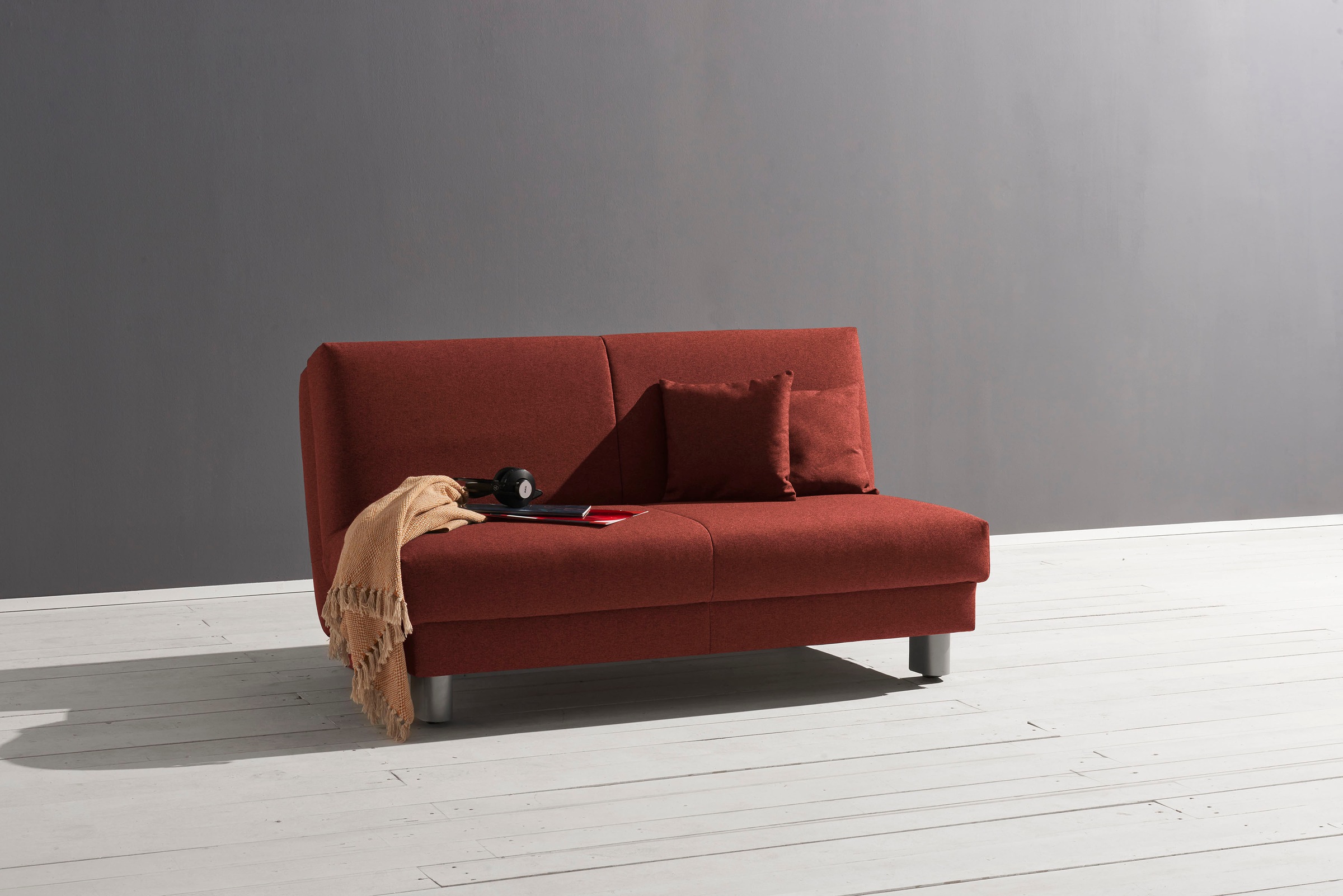 ell + ell Schlafsofa »Enny«, Liegefläche Breite 155 cm, Liegehöhe 40 cm, Füße alufarben
