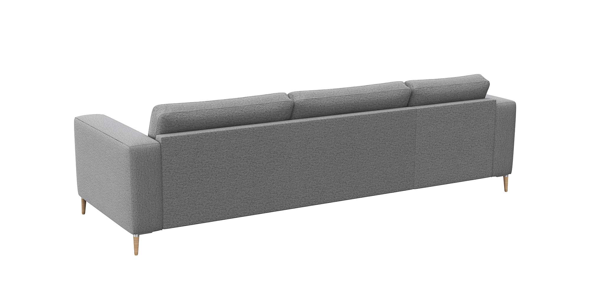 FLEXLUX Ecksofa »Fiore, Sitzaufbau mit hochwertigem Kaltschaum für mehr Sitzkomfort«, breite Armlehnen, L-Form, Füße Alu+ Eiche