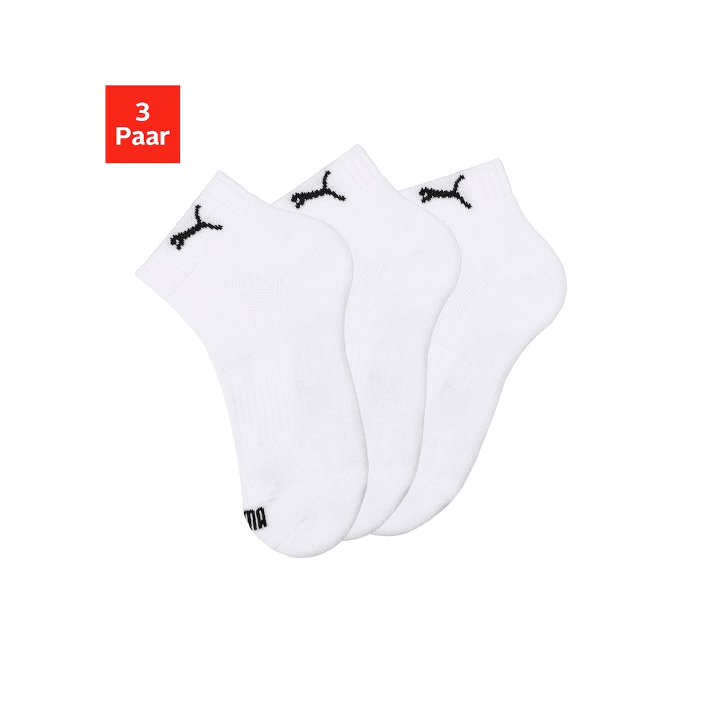 PUMA Kurzsocken, (3 Paar), mit Frotteesole