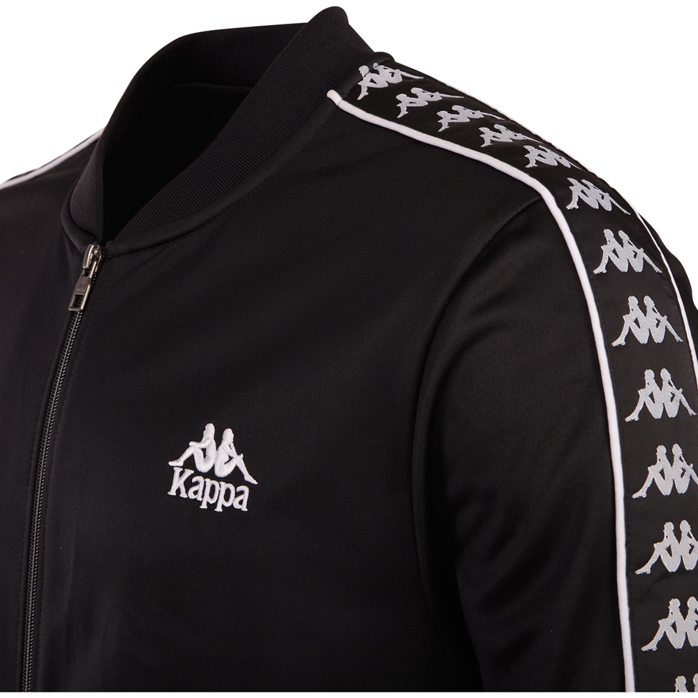 Kappa Trainingsjacke, ohne Kapuze, mit hochwertigem Jacquard Logoband an den Ärmeln