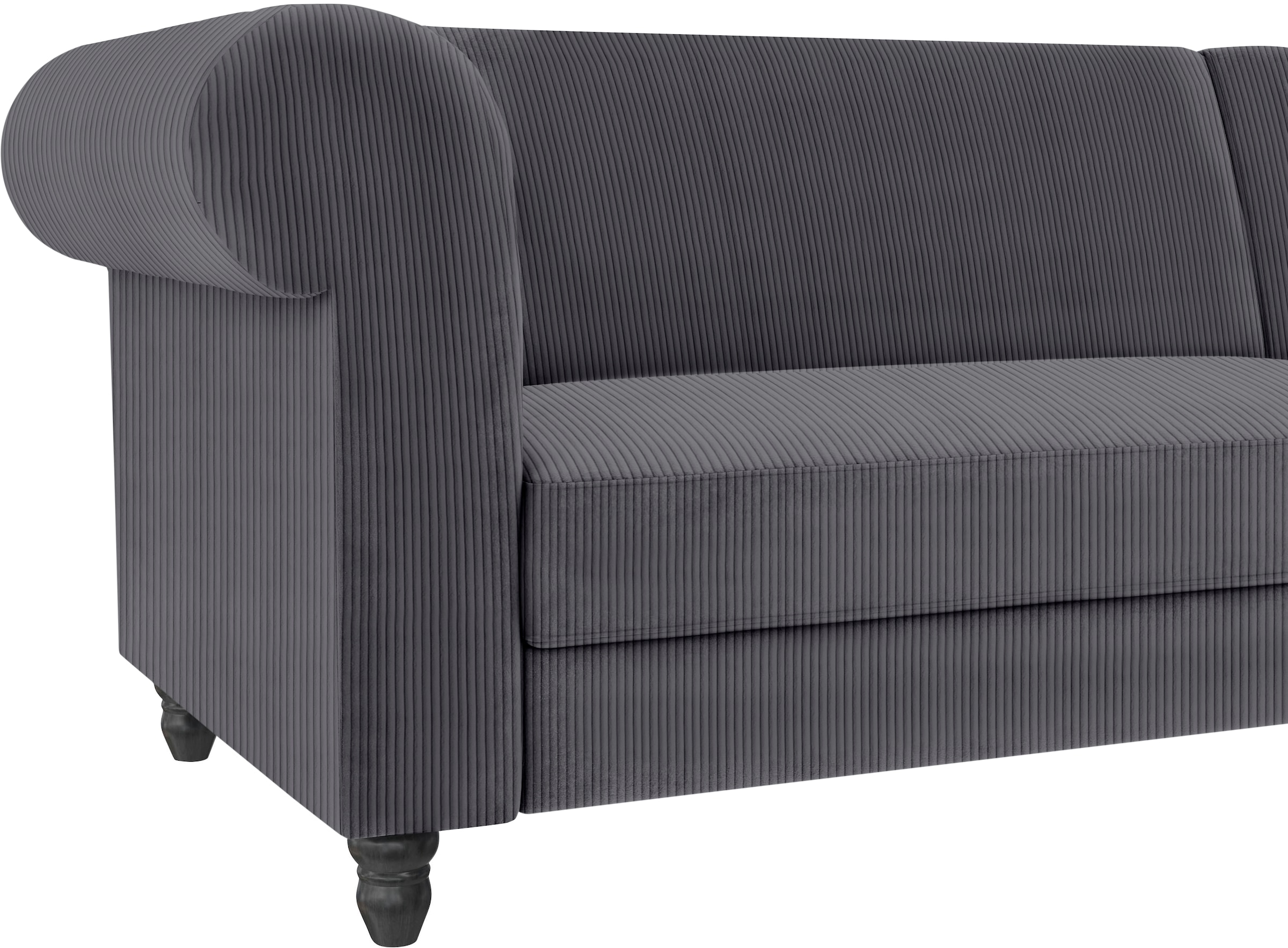 Dorel Home Ecksofa »Felix II, L-Form, Schlafsofa 241cm (Liegefl. 108/195 cm),«, verstellb. Rückenlehne, Recamiere wechselbar, Cord
