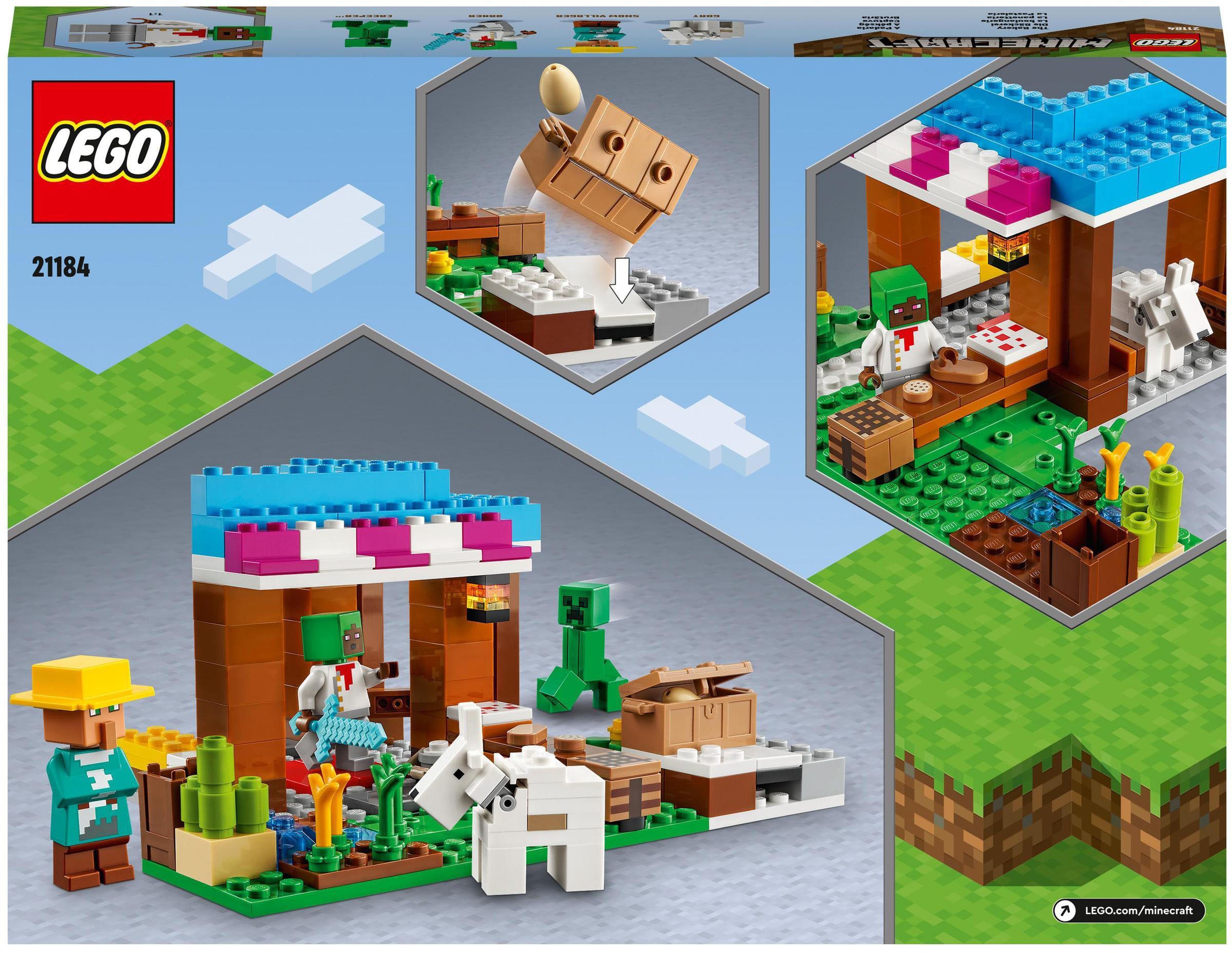 LEGO® Konstruktionsspielsteine »Die Bäckerei (21184), LEGO® Minecraft«, (154 St.), Made in Europe
