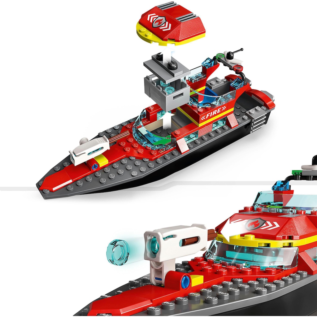 LEGO® Konstruktionsspielsteine »Feuerwehrboot (60373), LEGO® City«, (144 St.), Made in Europe