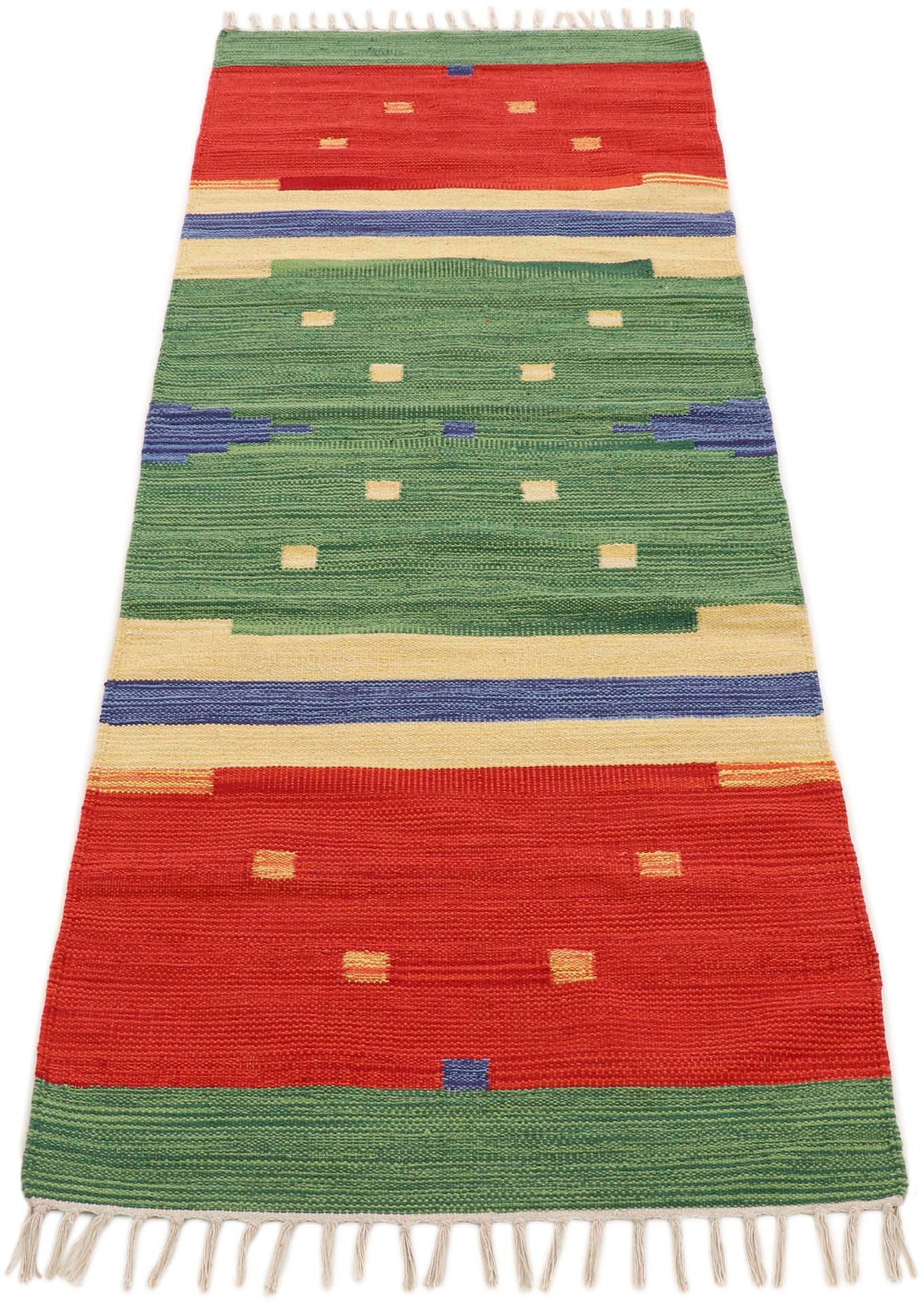 carpetfine Läufer »Kelim Amar«, rechteckig, 5 mm Höhe