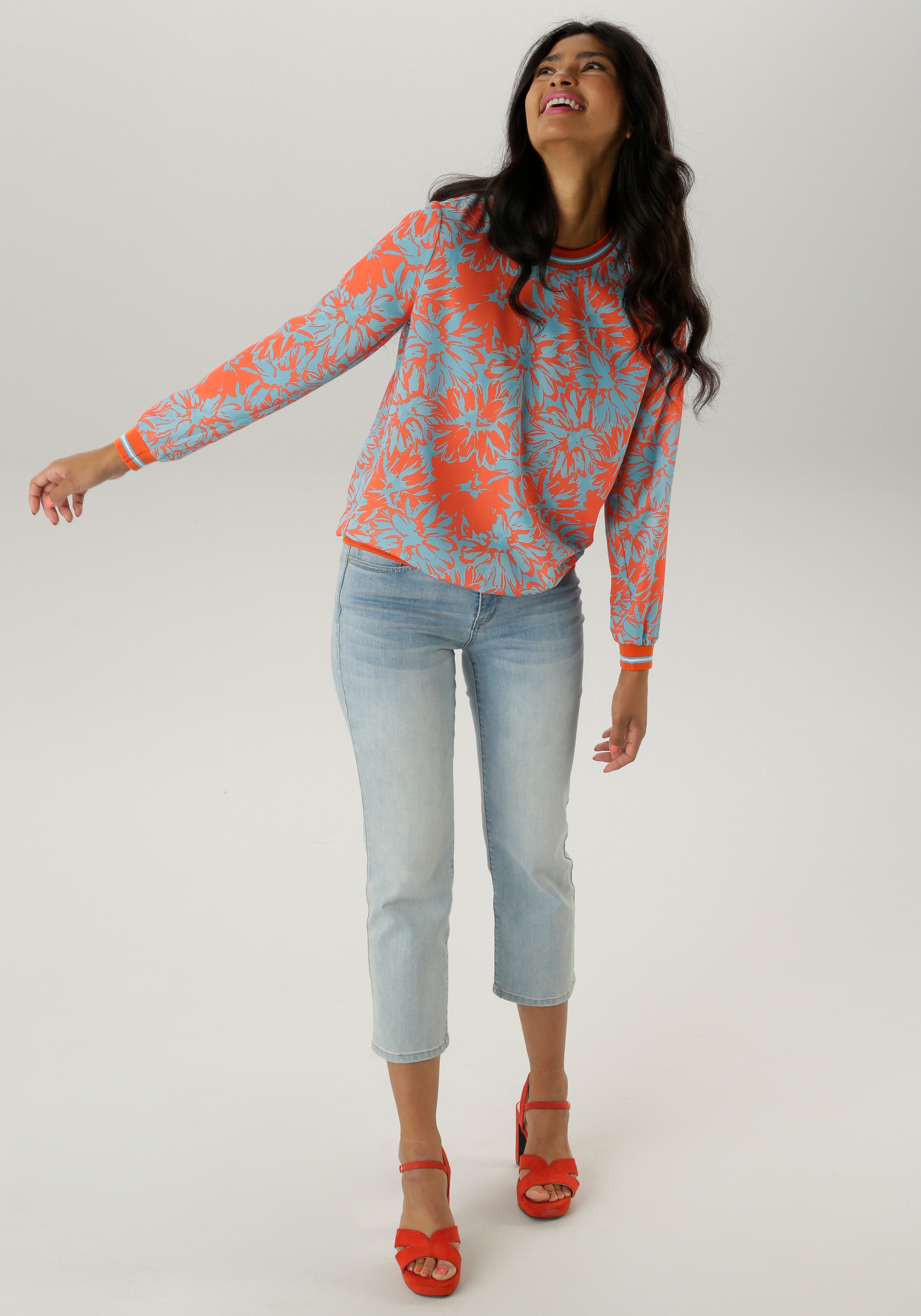 Aniston SELECTED Shirtbluse mit sportiven Bündchen