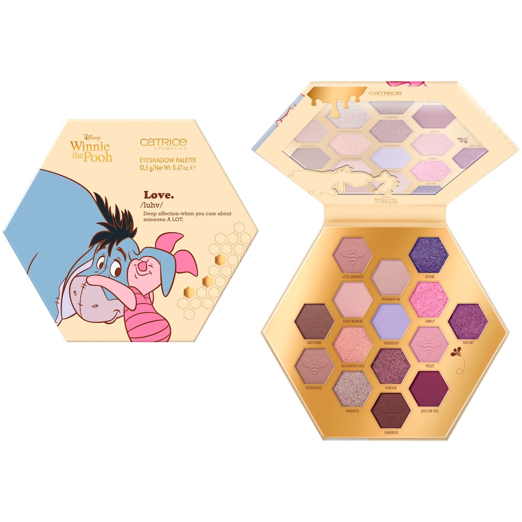 Catrice Lidschatten-Palette »Disney Winnie the Pooh Eyeshadow Palette«, Augen-Make-Up mit 15 abgestimmten Shades, vegan