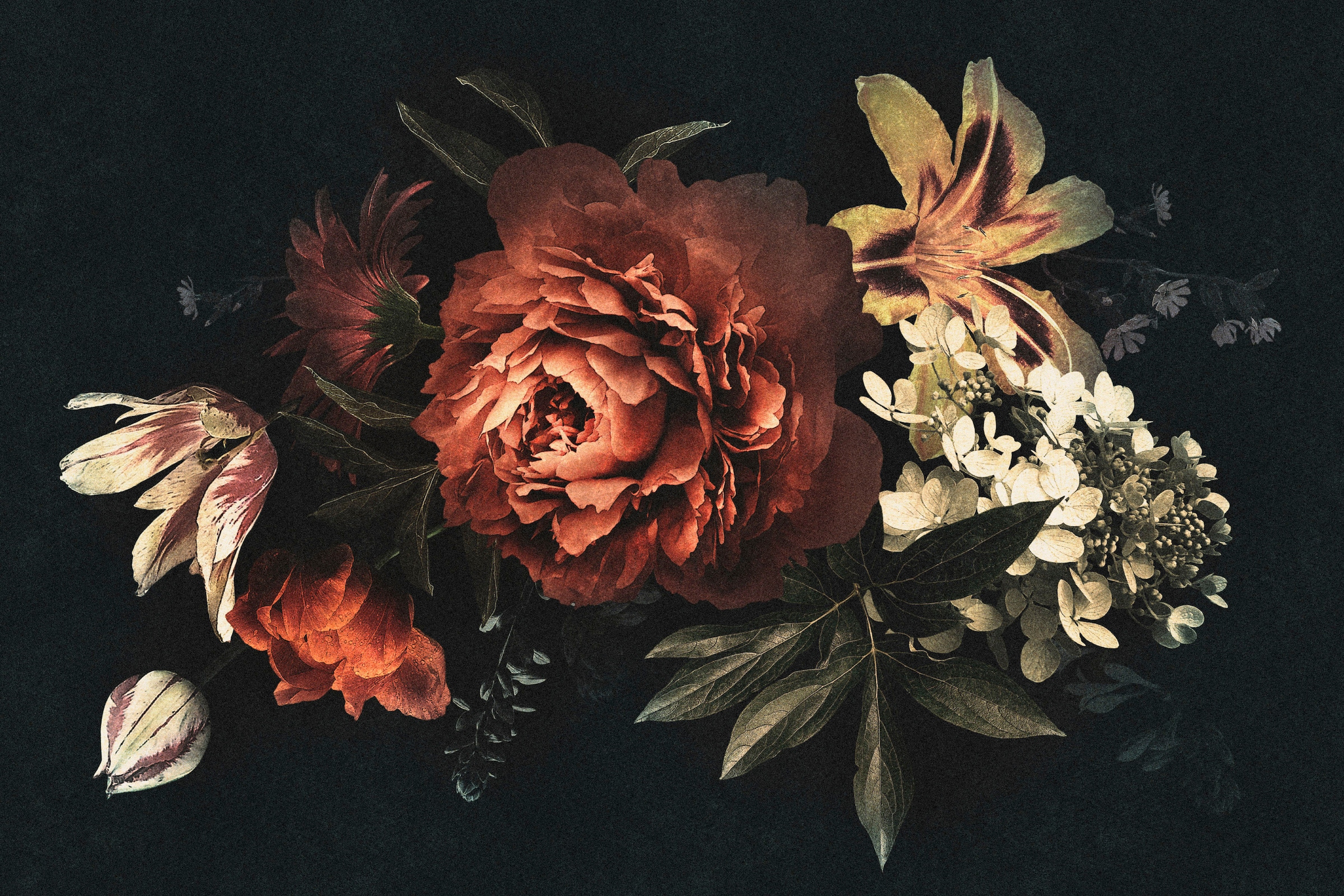 A.S. Création Leinwandbild »drama queen«, Kunst-Blumen-Kinder, (1 St.), Keilrahmen Bild Floral Blumen Leinwand-Bild Wohnzimmer modern Wandbild