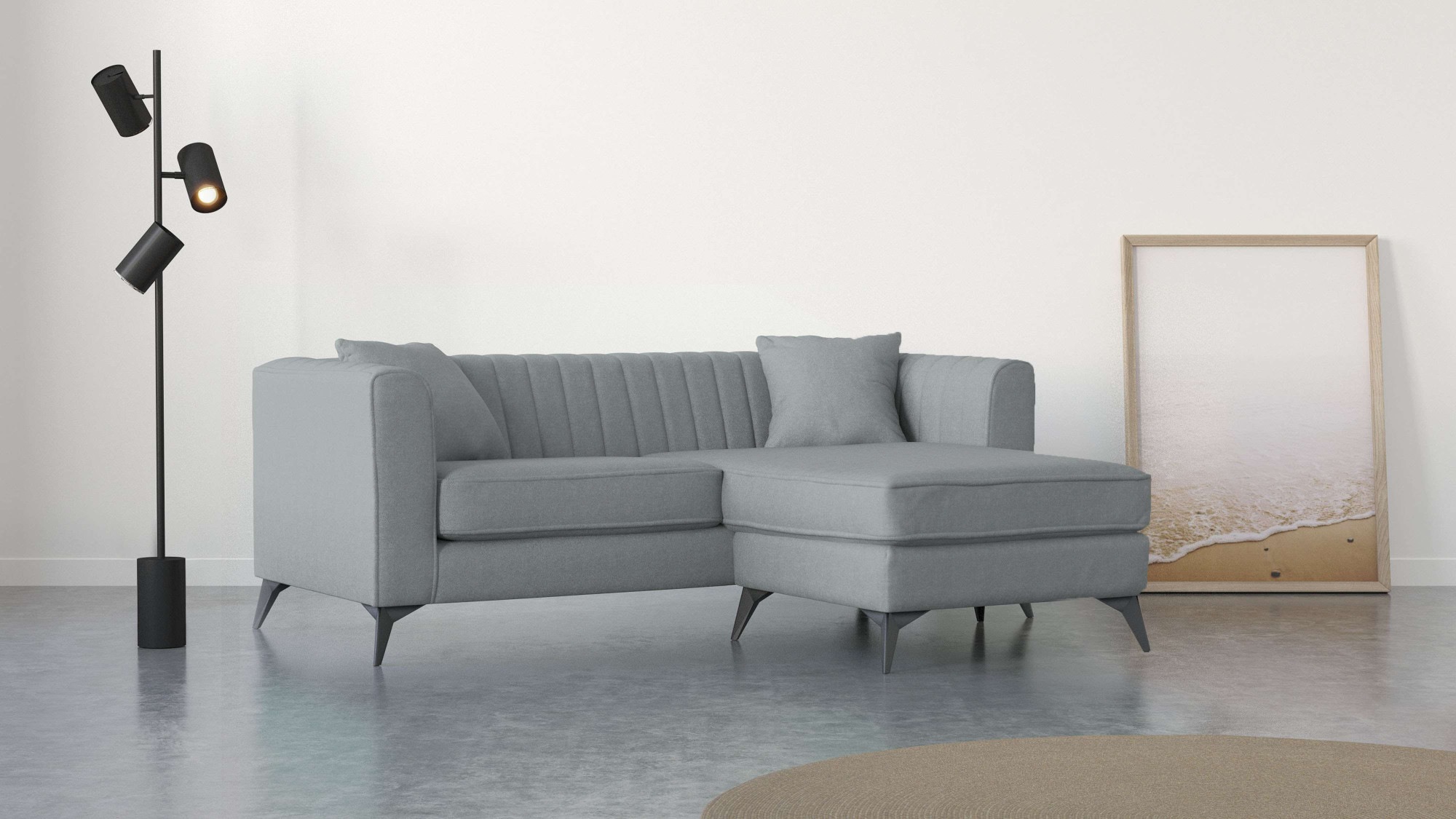 Places of Style Ecksofa »MATTHEW L-Form ideal für kleine Räume, Maße B/T/H: günstig online kaufen
