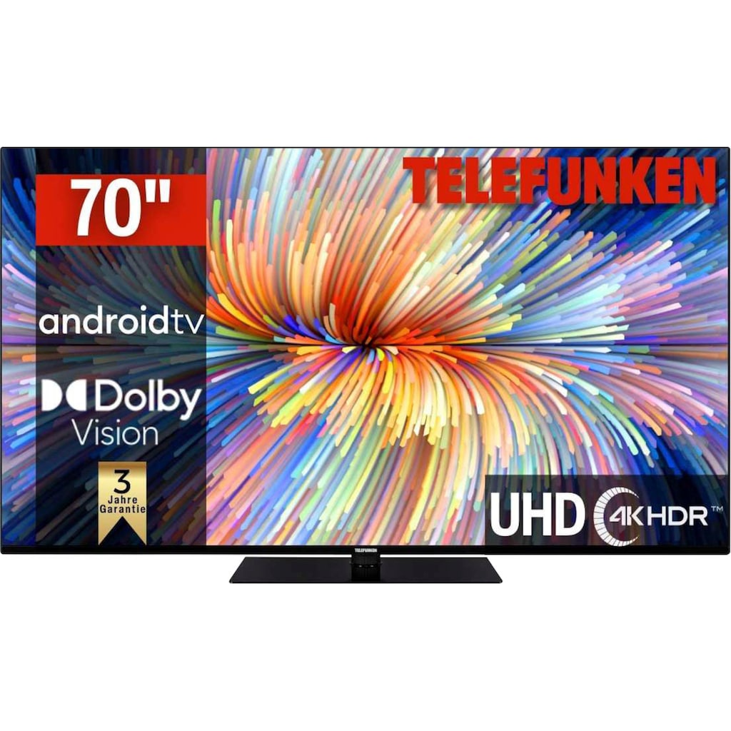 Telefunken LED-Fernseher »D70V950M2CWH«, 177 cm/70 Zoll, 4K Ultra HD, Android TV-Smart-TV