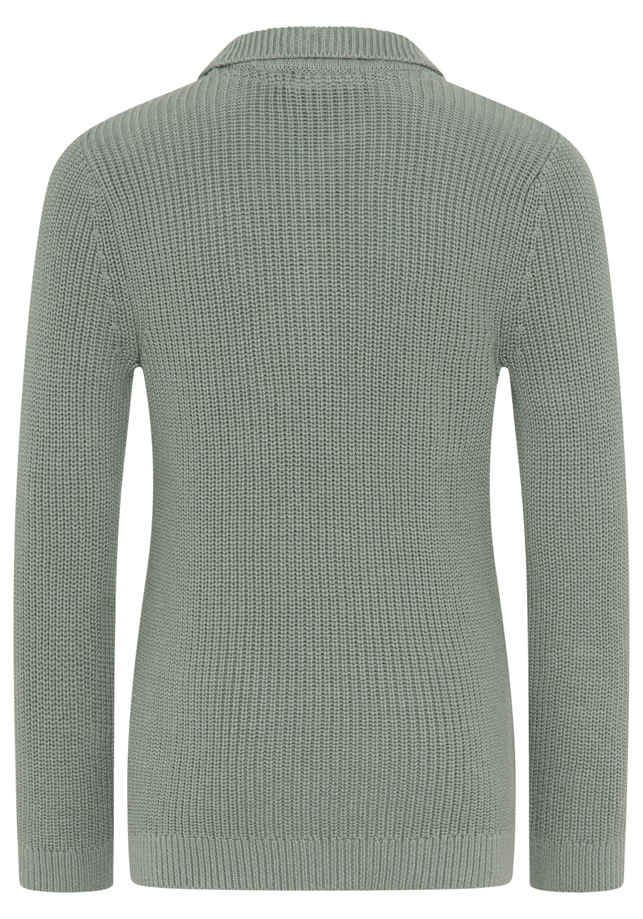 Scout Strickpullover »Gerippter Pulli mit Kragen und Reißverschluss - NEU von SCOUT« mit langen Ärmeln, aus Strickmaterial mit hohem Baumwollanteil