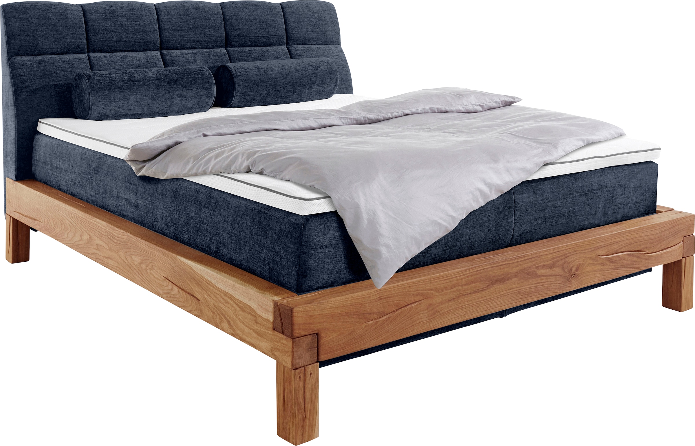 Home affaire Boxspringbett »Villads«, Liegefläche: 160/200 cm aus Balkeneiche, Inside-Boxspring-Unterbau
