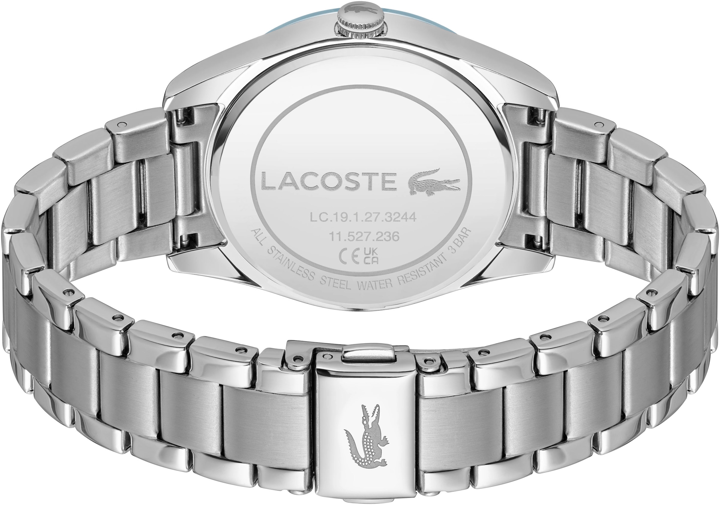 Lacoste Multifunktionsuhr »ORSAY«, Quarzuhr, Armbanduhr, Damenuhr, Datum, Edelstahlarmband