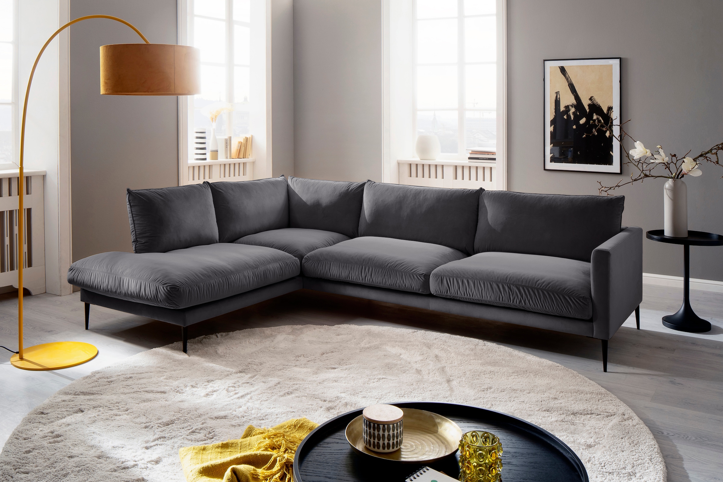 Trends by HG Polsterecke »Svea L-Form«, Ottomane rechts oder links, mit Met günstig online kaufen