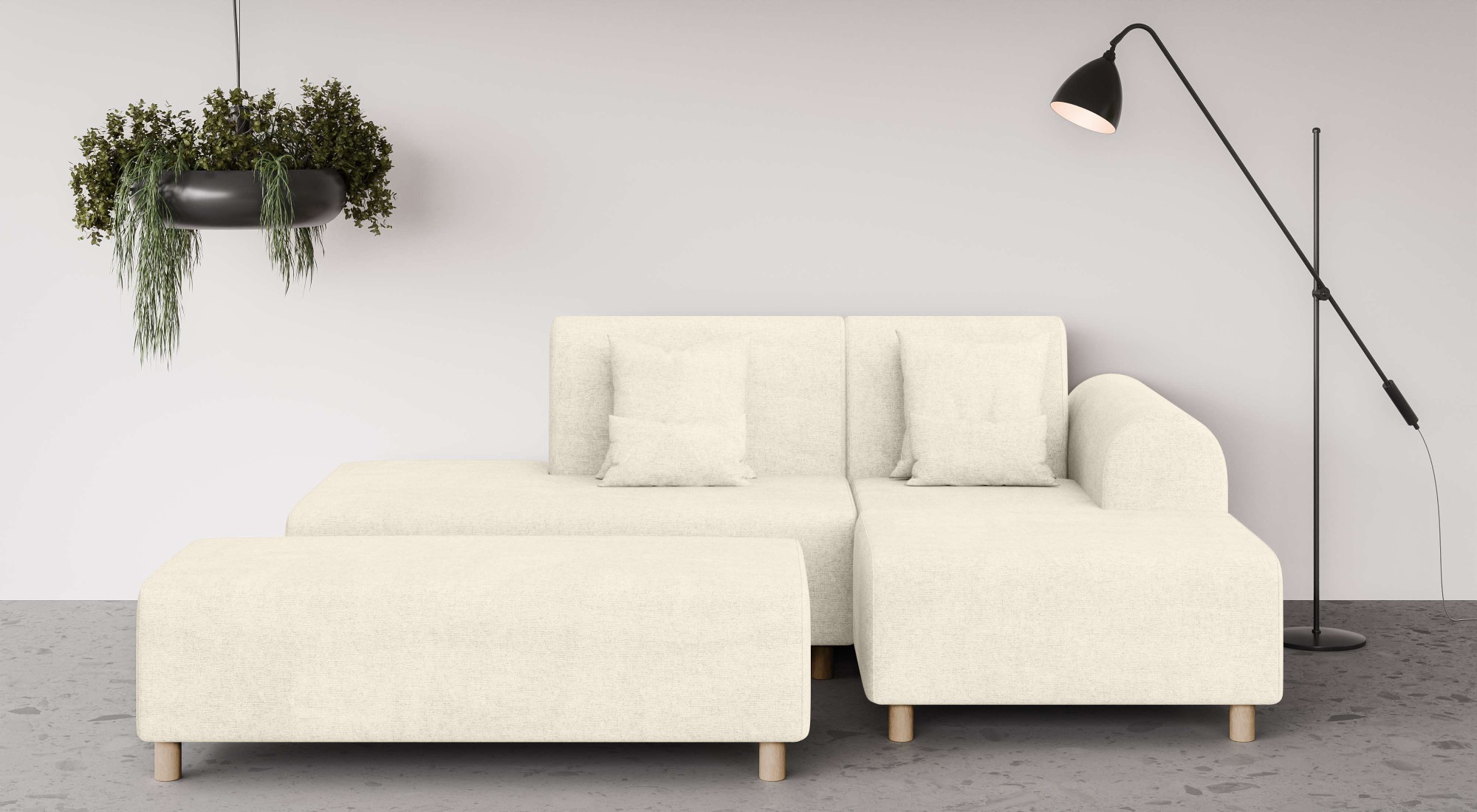 OTTO home Ecksofa »Suyala« L-Form mit Hocker günstig online kaufen